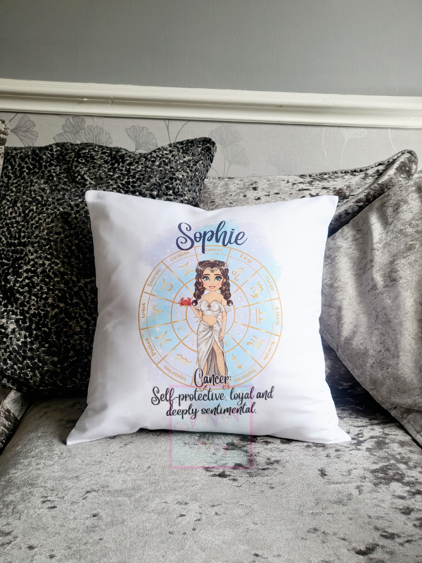 Personalised Zodiac Cushion with Inner