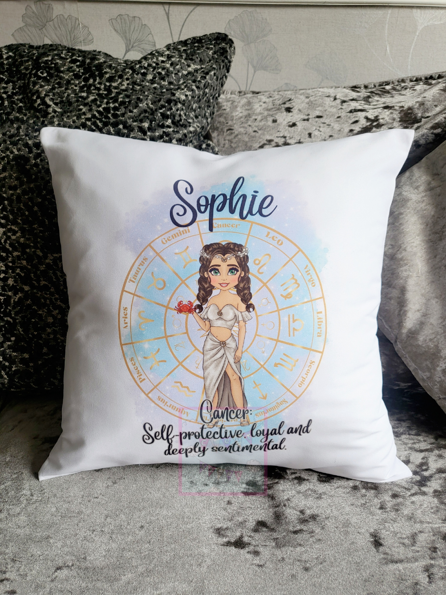 Personalised Zodiac Cushion with Inner