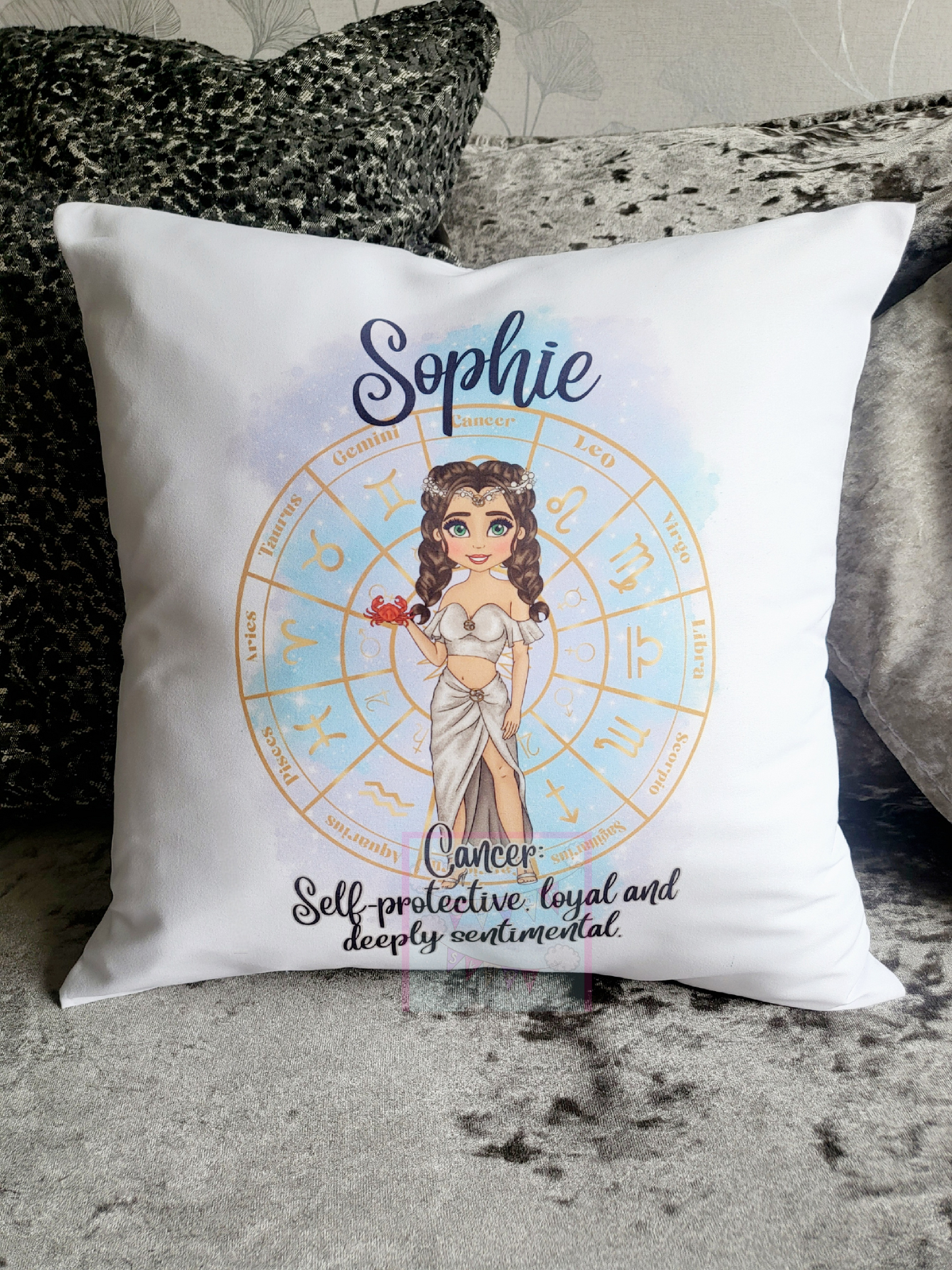 Personalised Zodiac Cushion with Inner