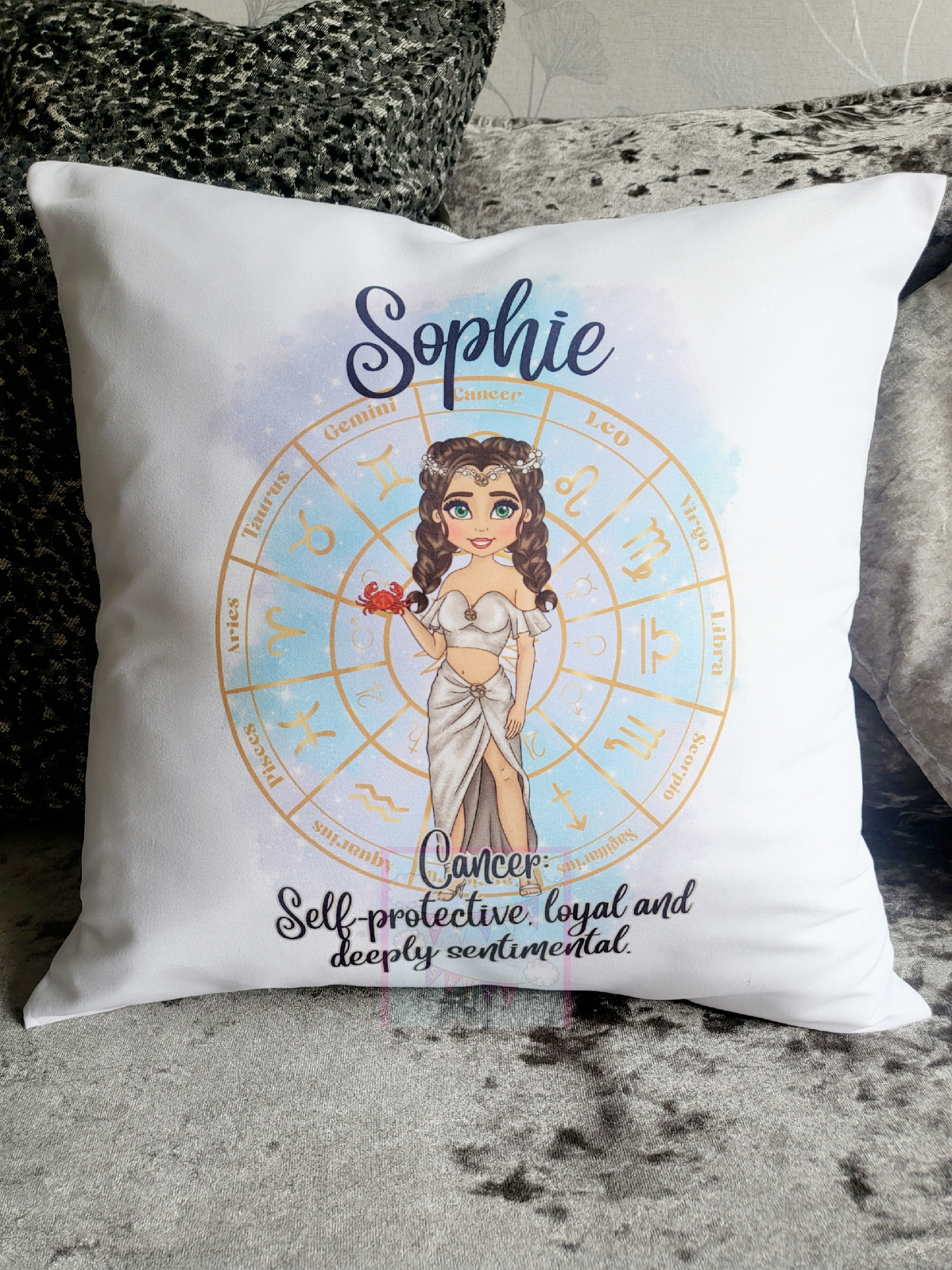 Personalised Zodiac Cushion with Inner