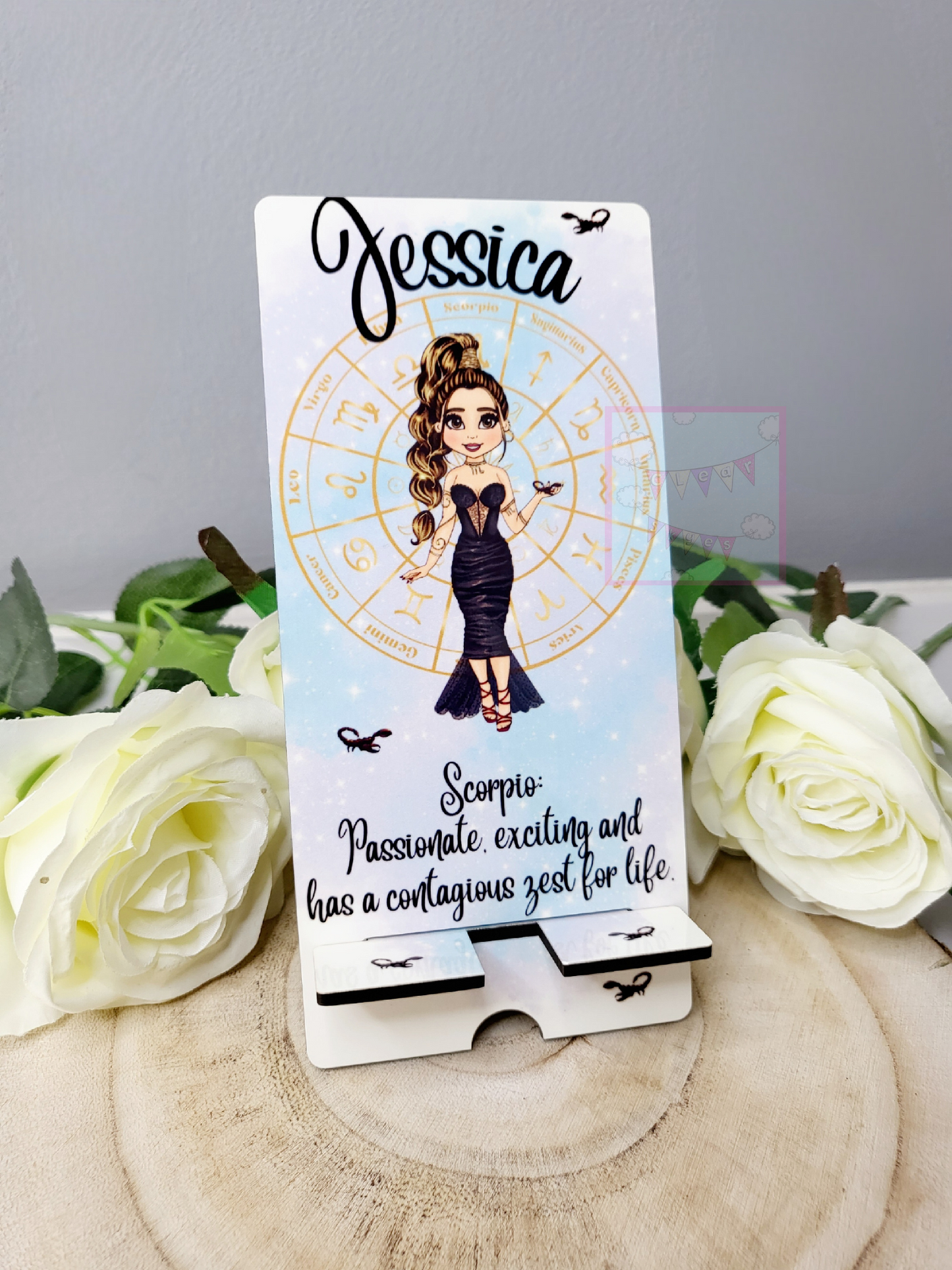 Personalised Zodiac Mobile Phone Stand