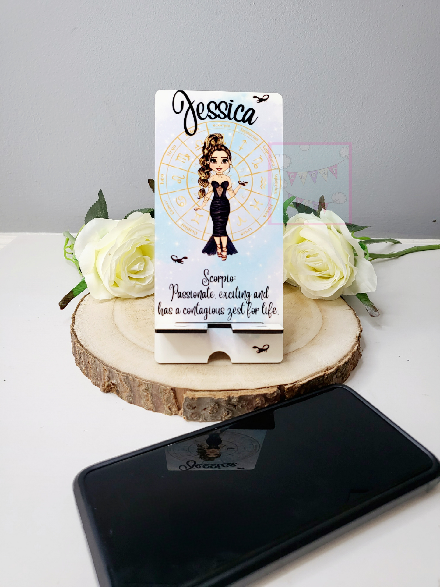 Personalised Zodiac Mobile Phone Stand