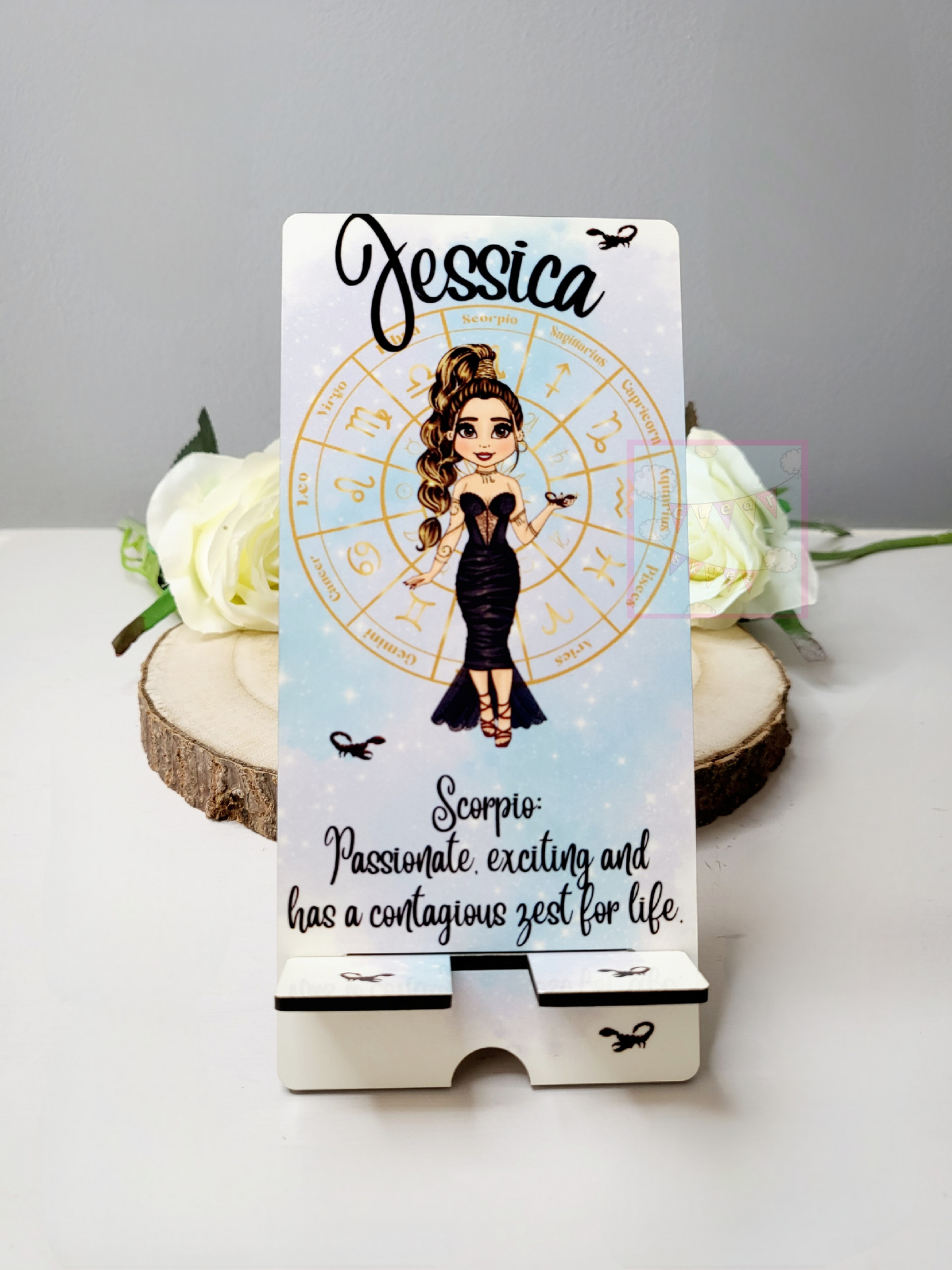 Personalised Zodiac Mobile Phone Stand