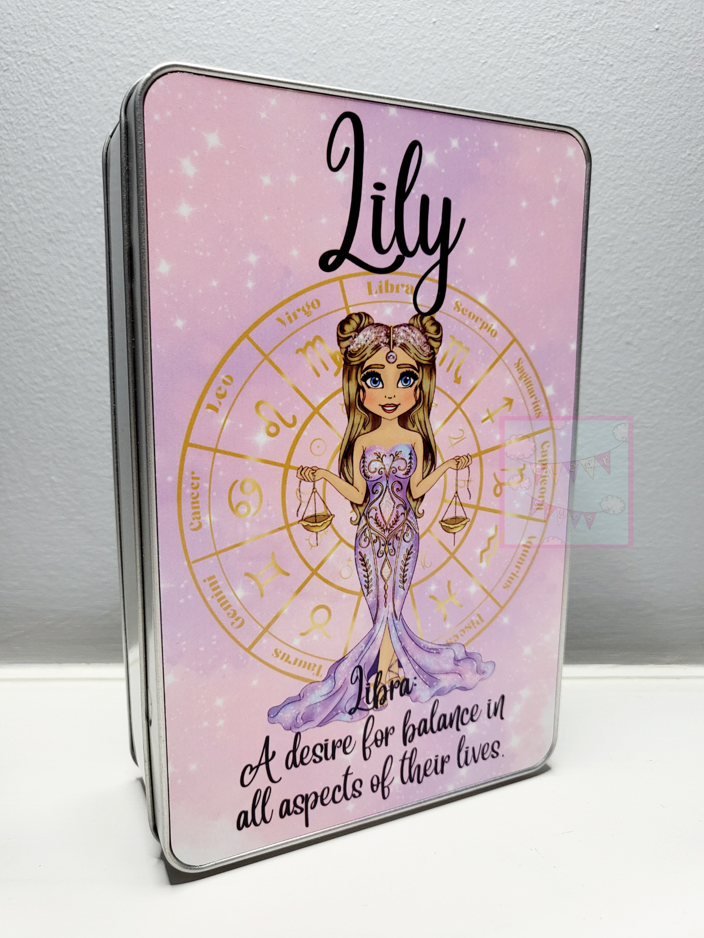 Personalised Zodiac Storage Tin