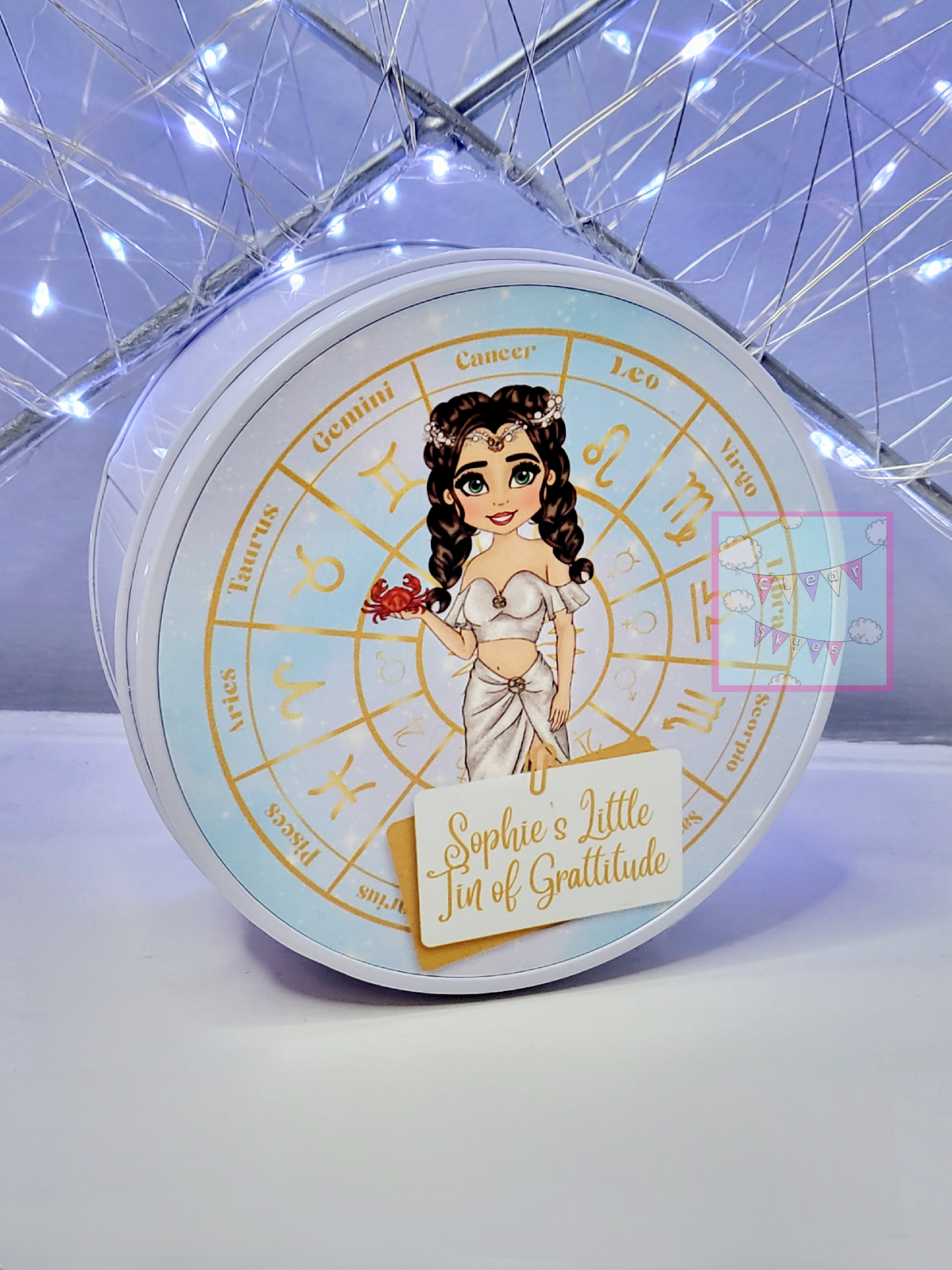 Personalised Zodiac Gratitude Tin