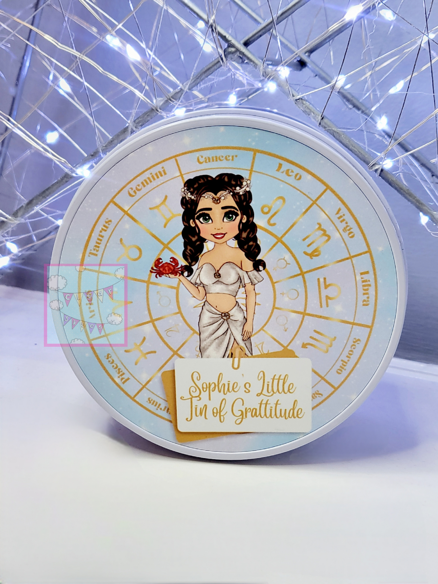 Personalised Zodiac Gratitude Tin