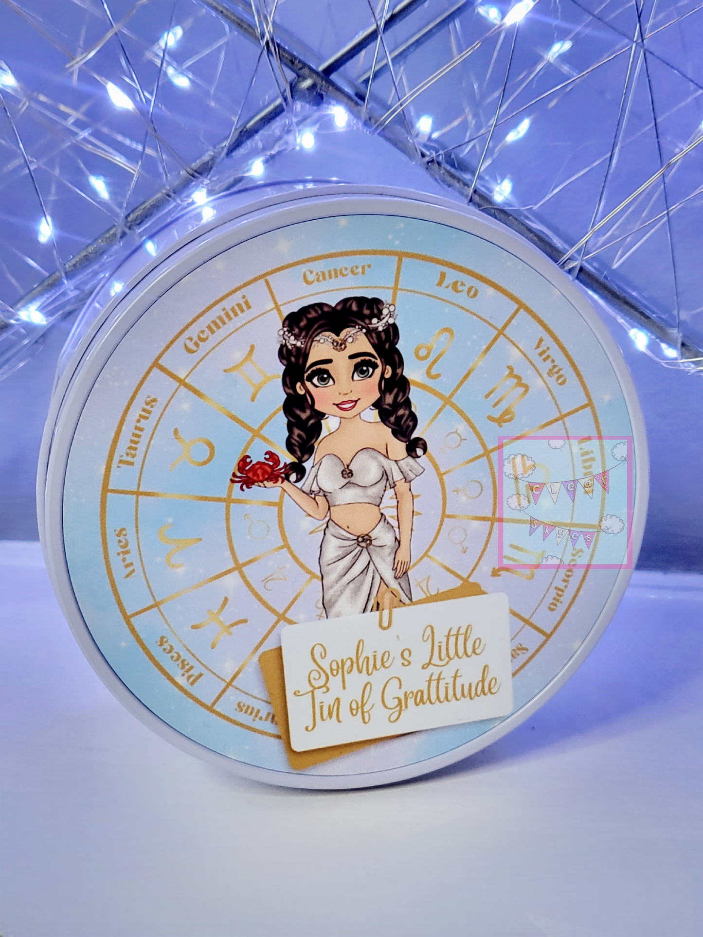 Personalised Zodiac Gratitude Tin