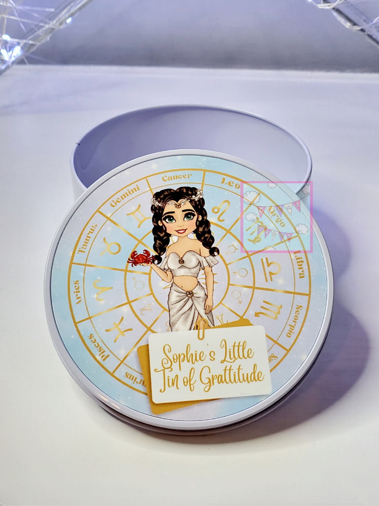 Personalised Zodiac Gratitude Tin