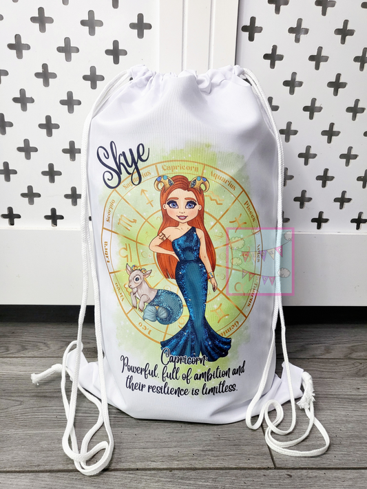 Personalised Zodiac Drawstring Bag