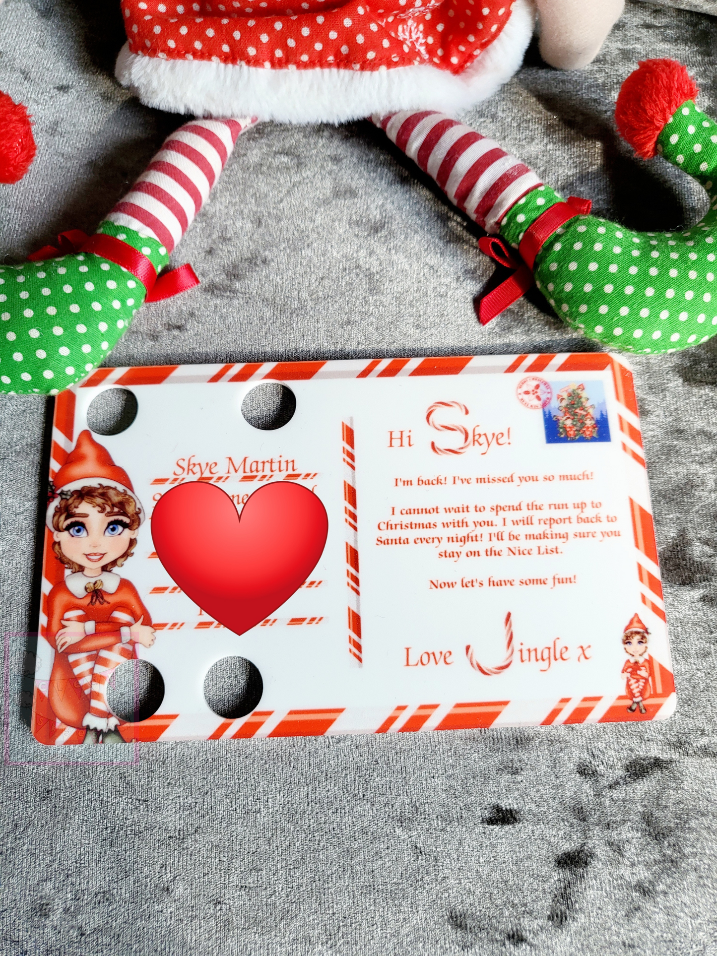 Personalised Elf Arrival Postcard