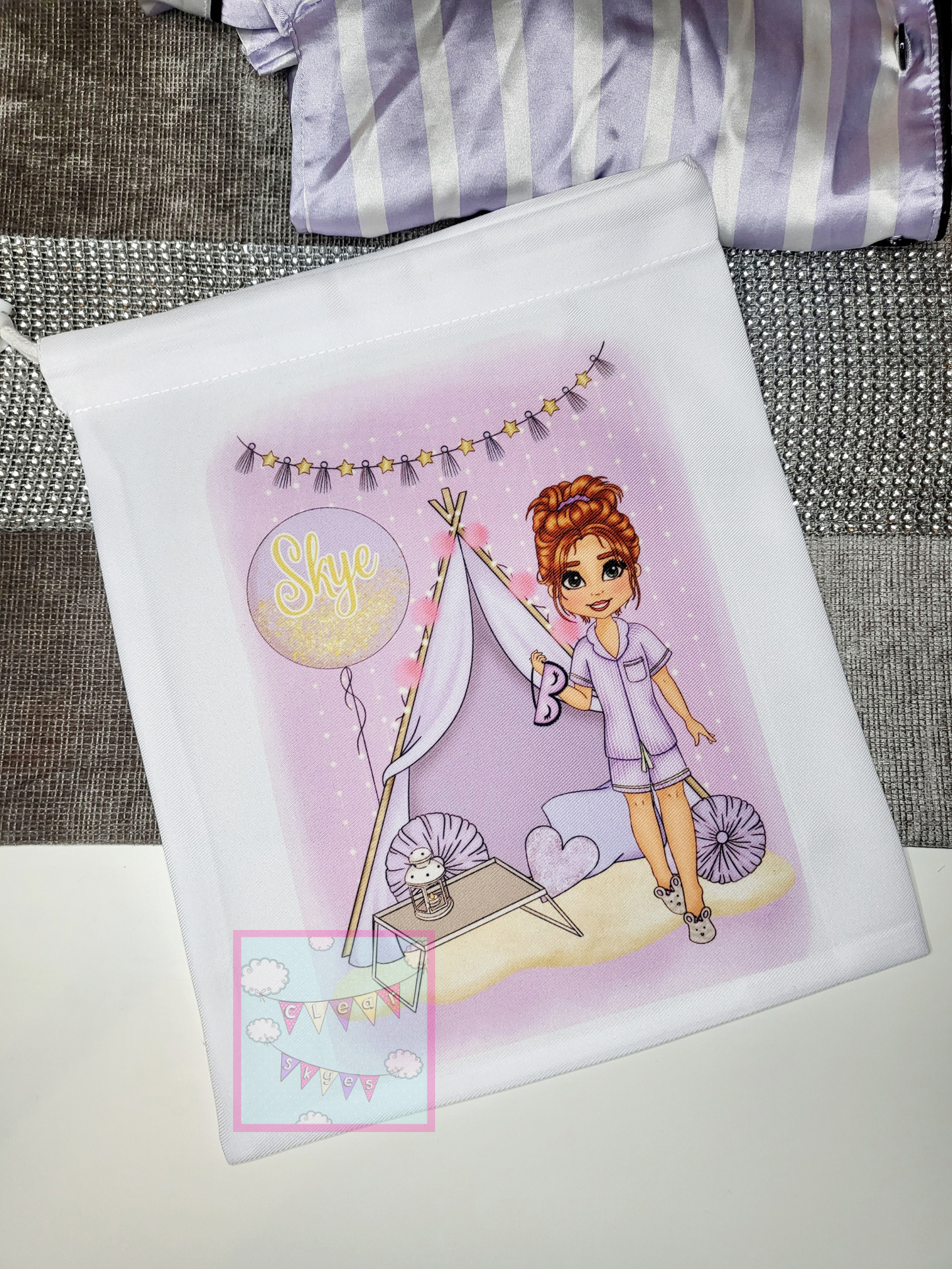 Personalised Girls Sleepover Pyjama Bag