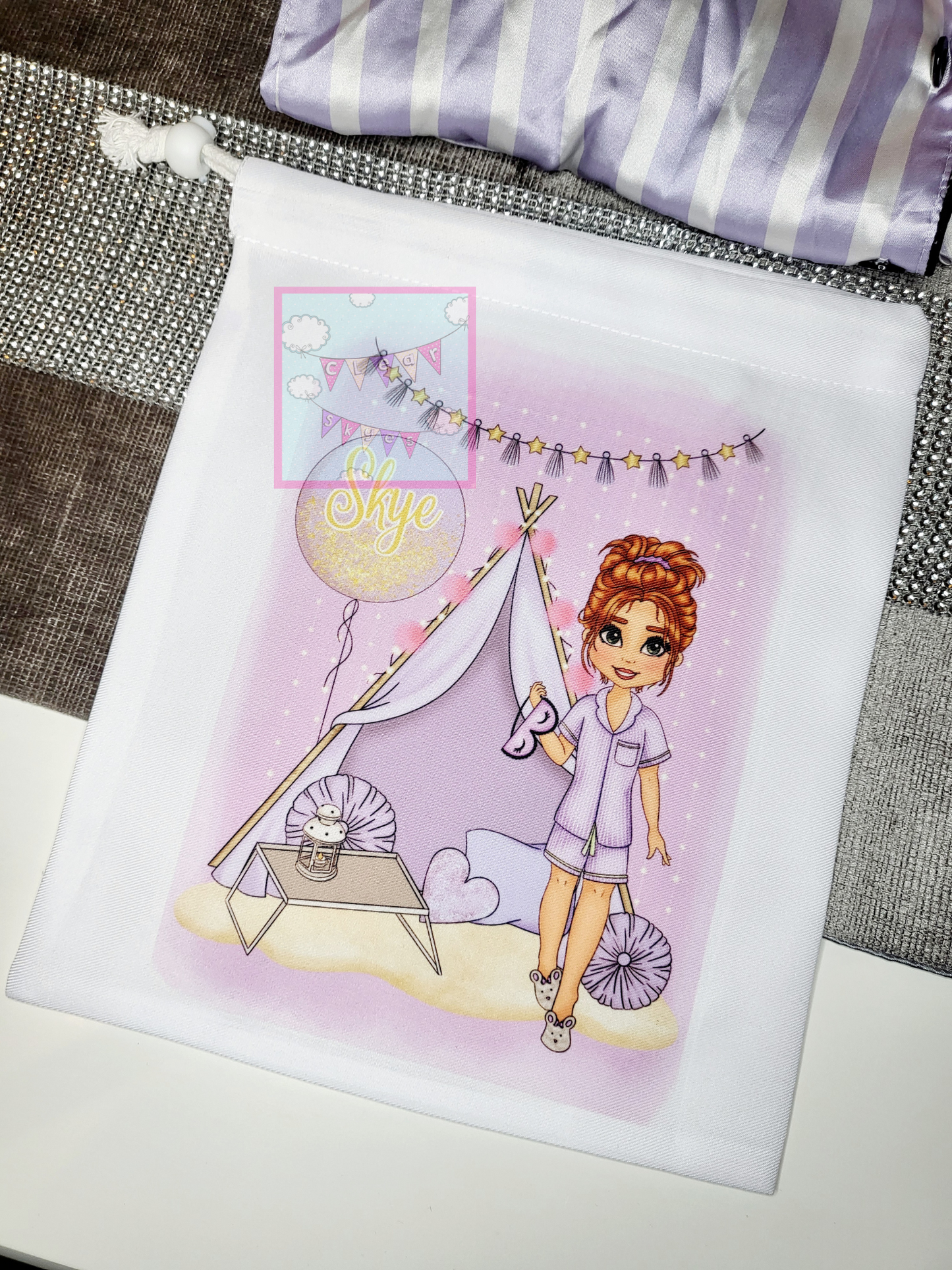 Personalised Girls Sleepover Pyjama Bag