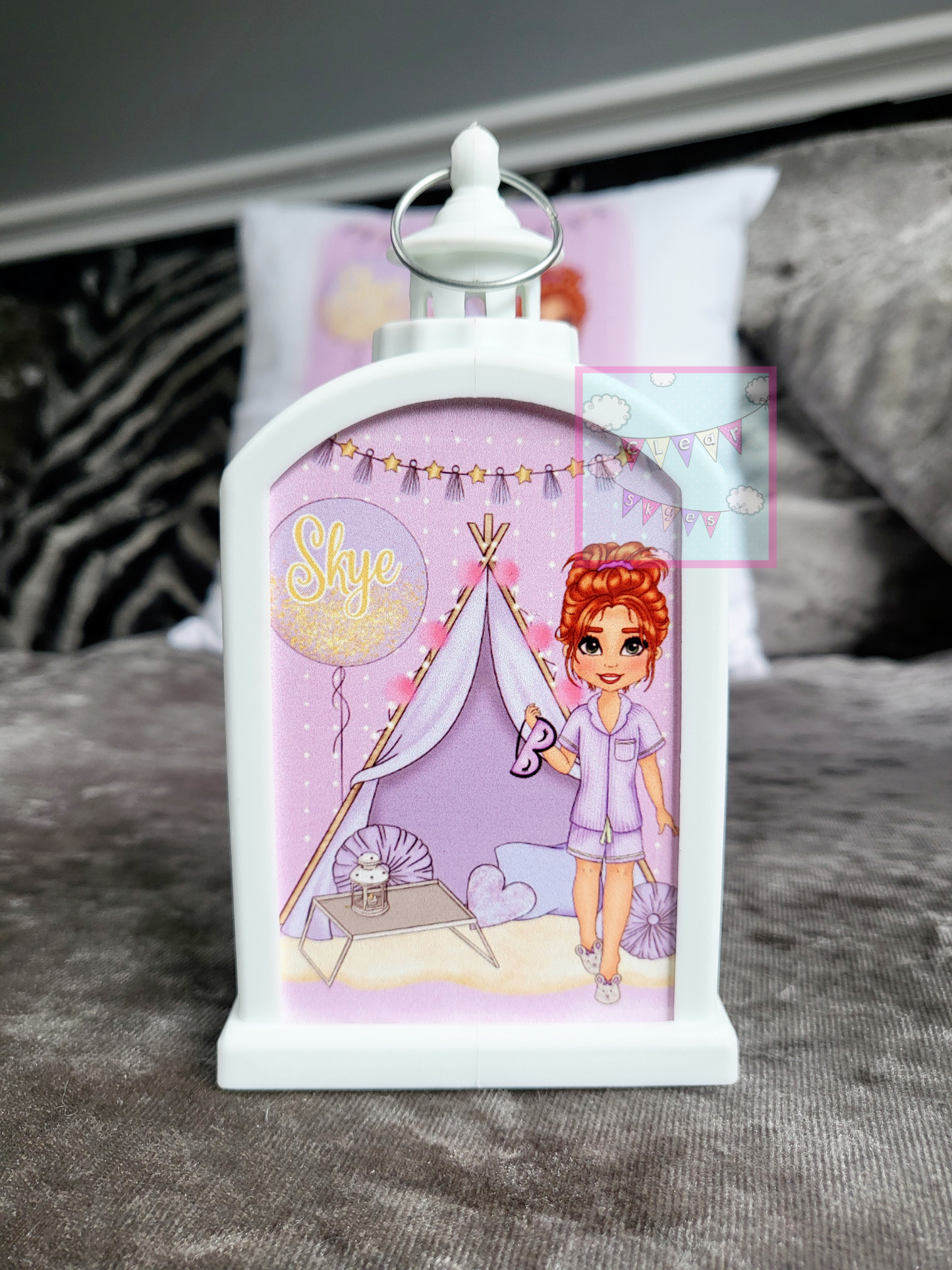 Personalised Girls Sleepover LED Lantern