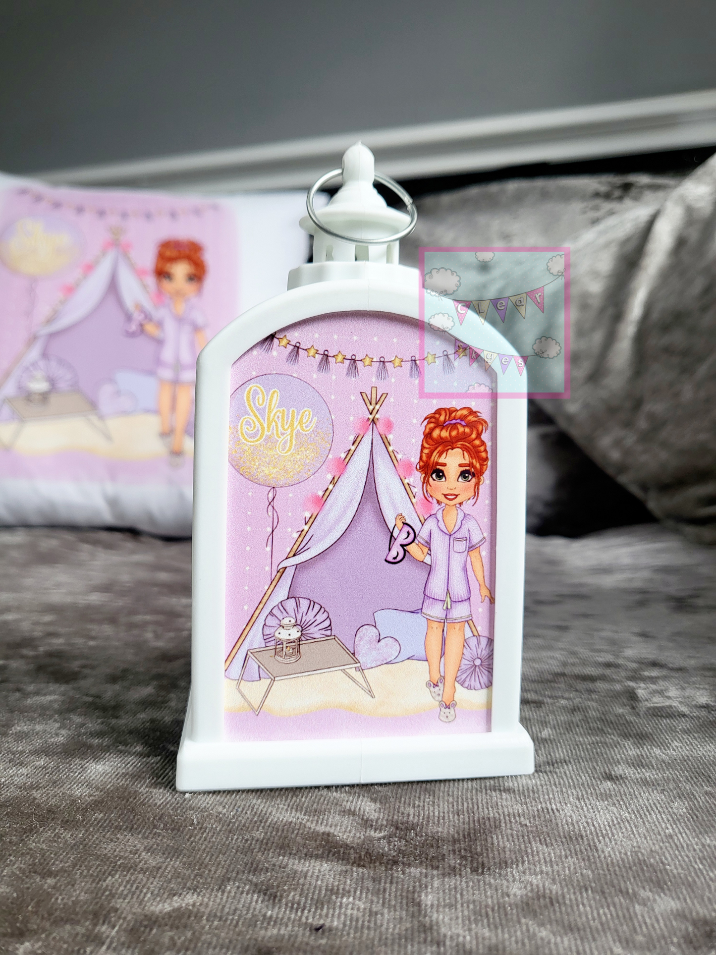 Personalised Girls Sleepover LED Lantern