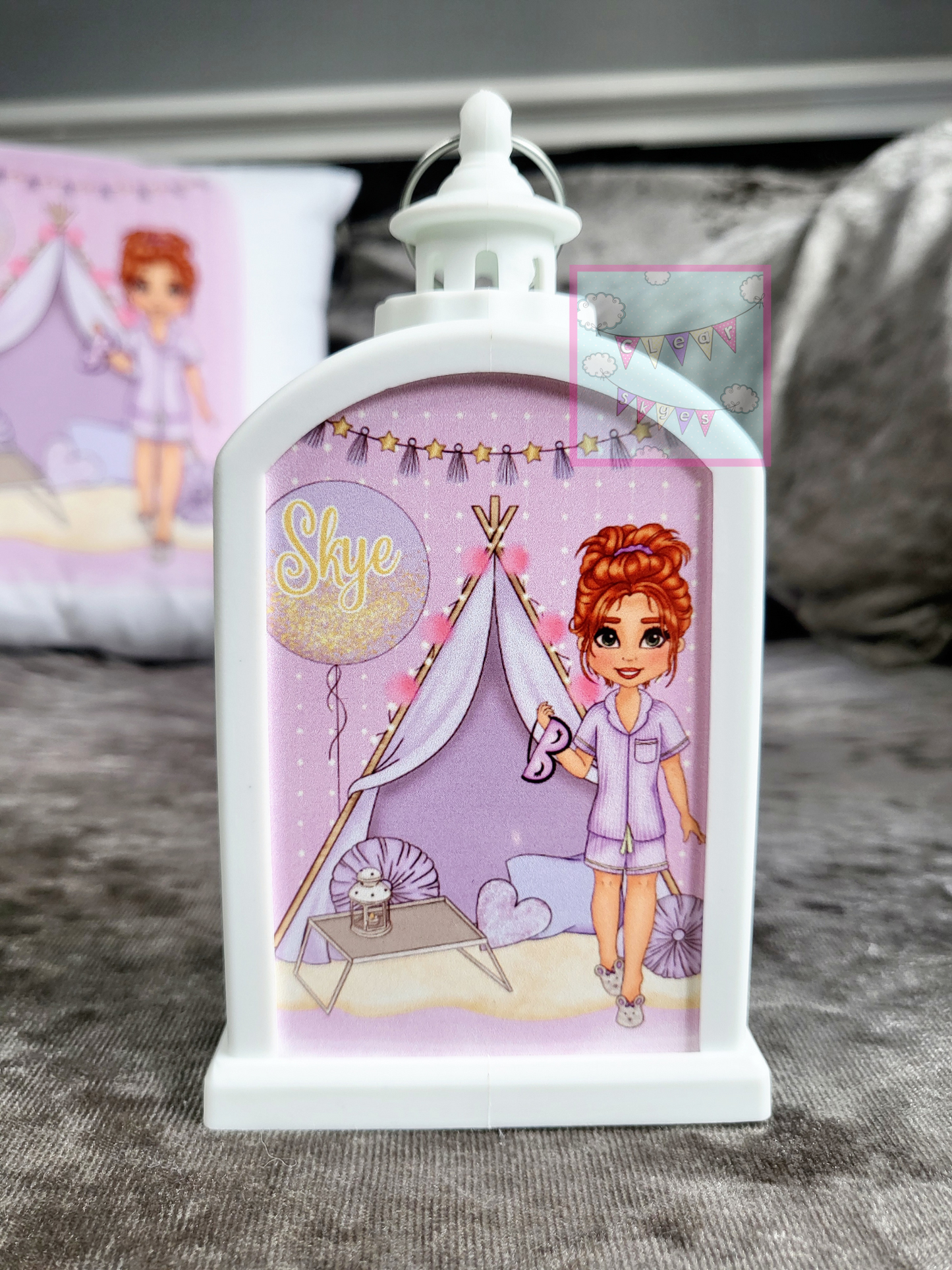 Personalised Girls Sleepover LED Lantern