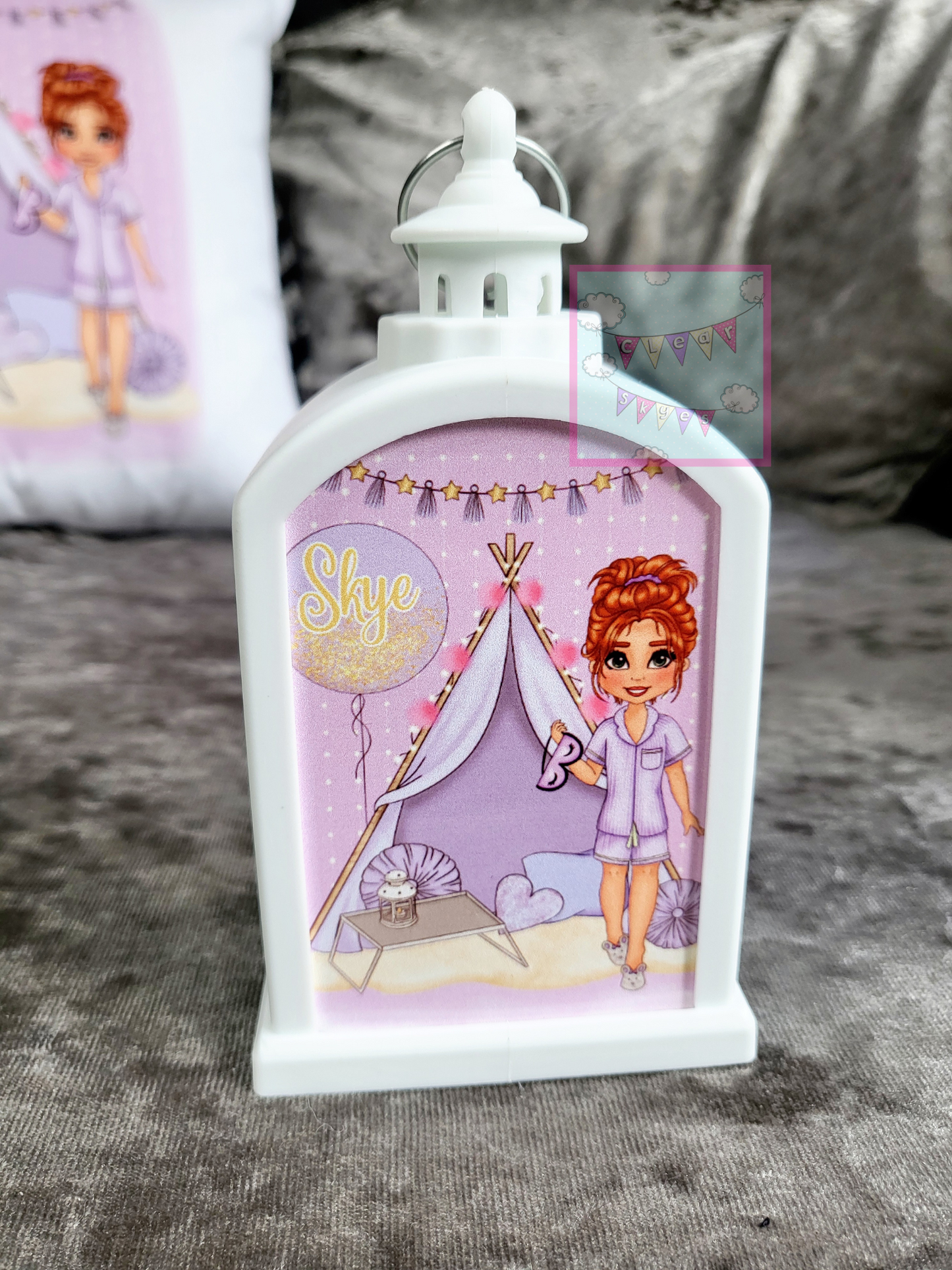 Personalised Girls Sleepover LED Lantern