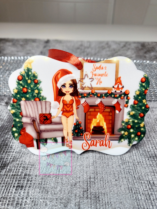 Personalised "Santa's Favourite Ho" Tree Decoration