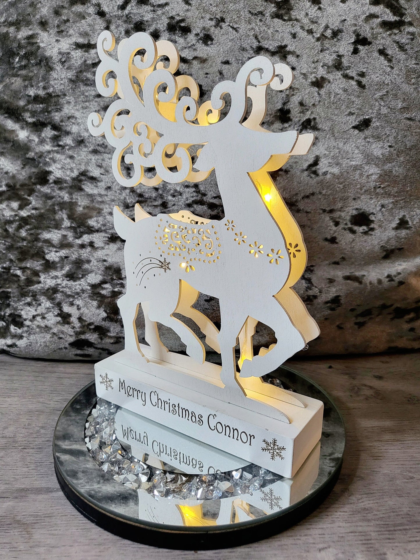 Personalised Wooden LED Reindeer