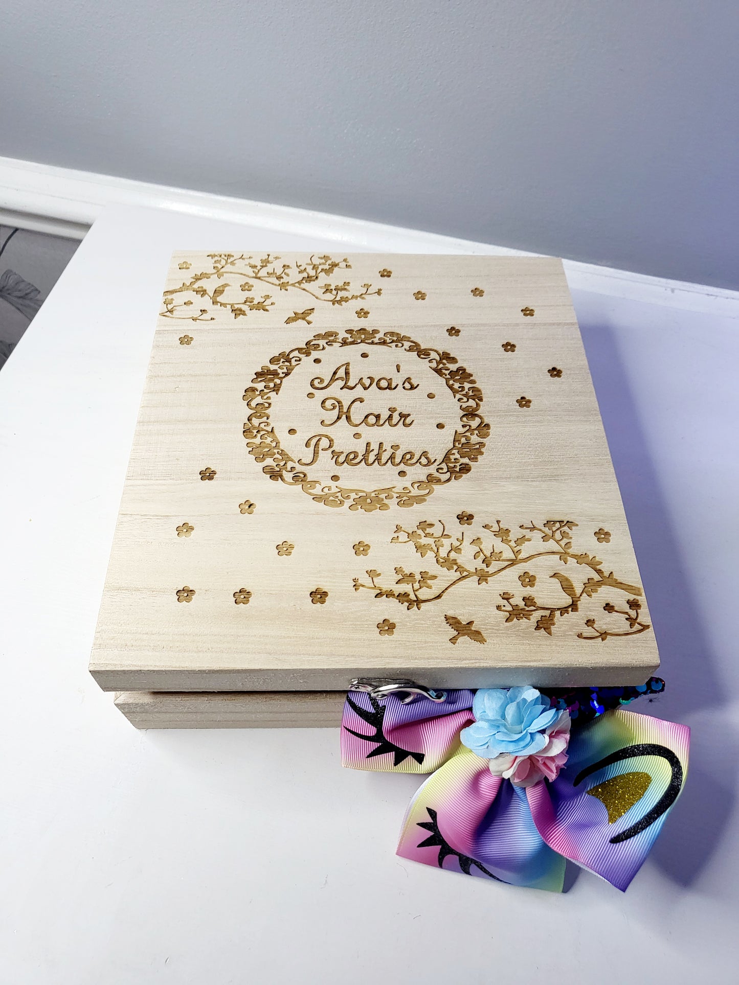 Personalised Hair Accessories Storage Box