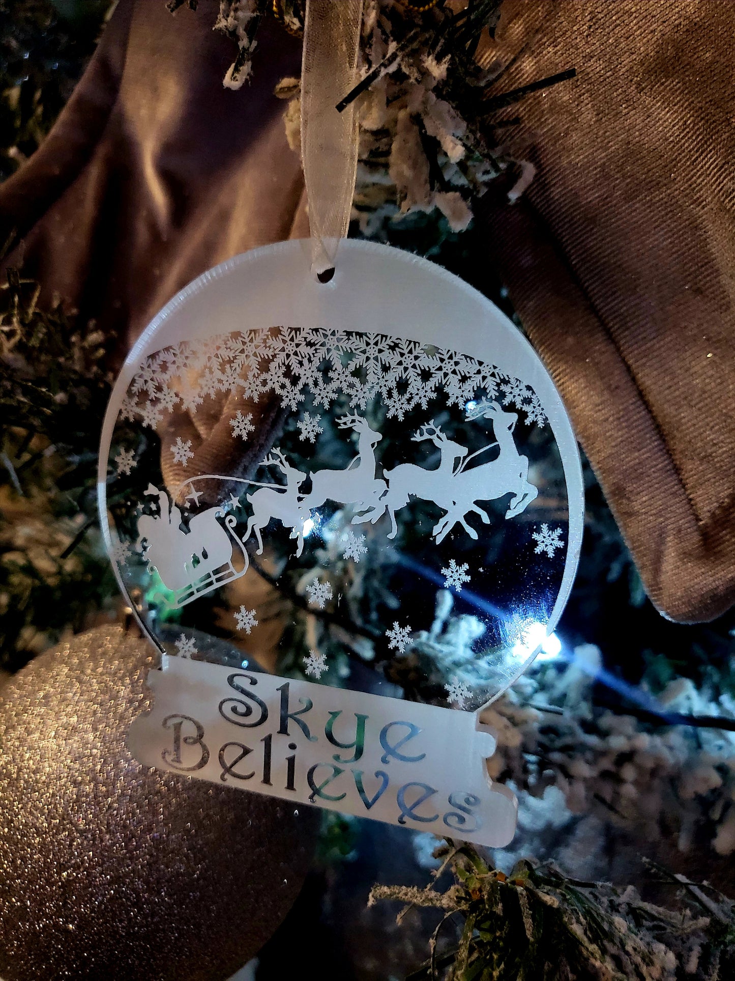 Personalised Snowglobe Tree Decoration