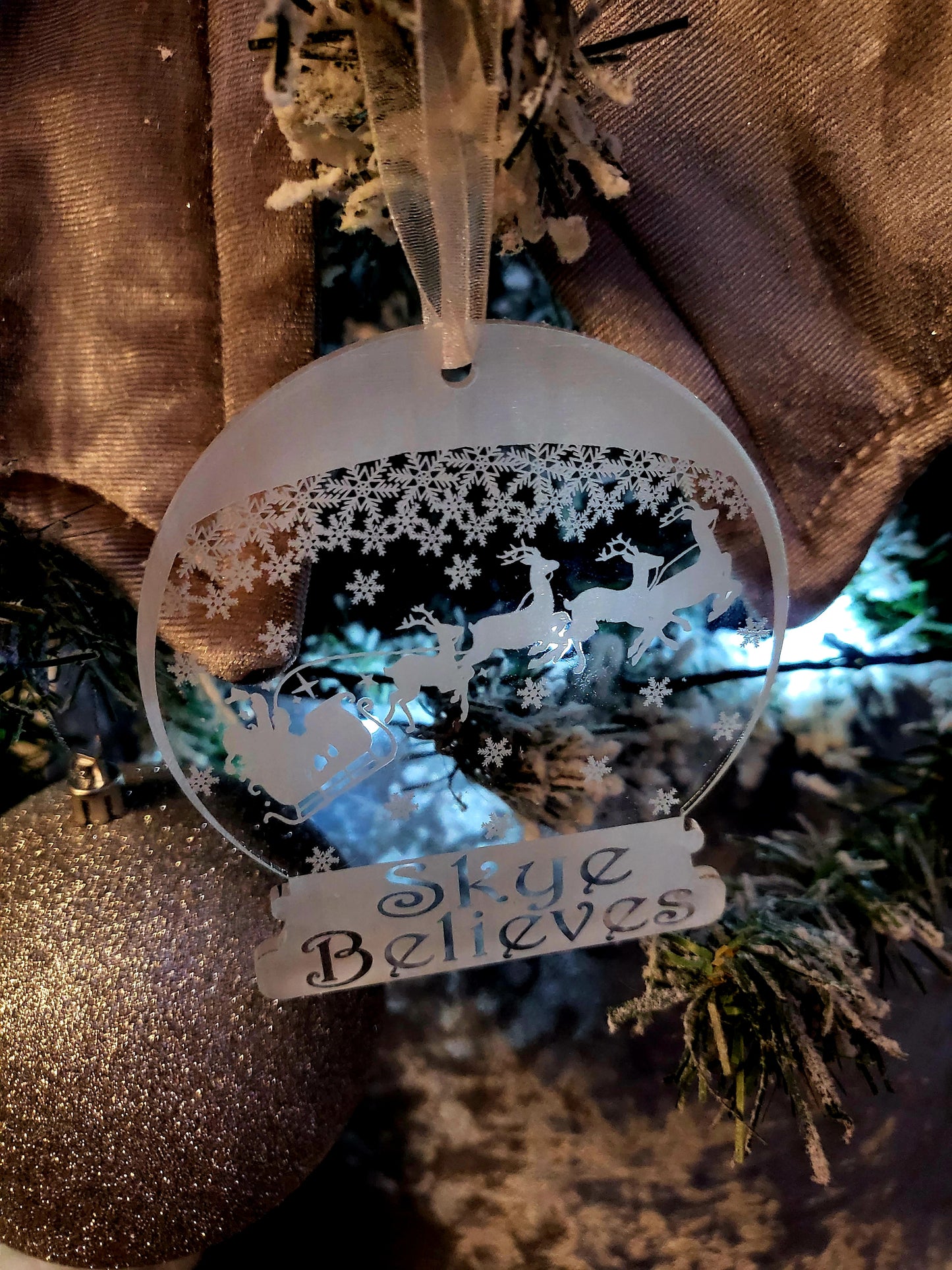 Personalised Snowglobe Tree Decoration