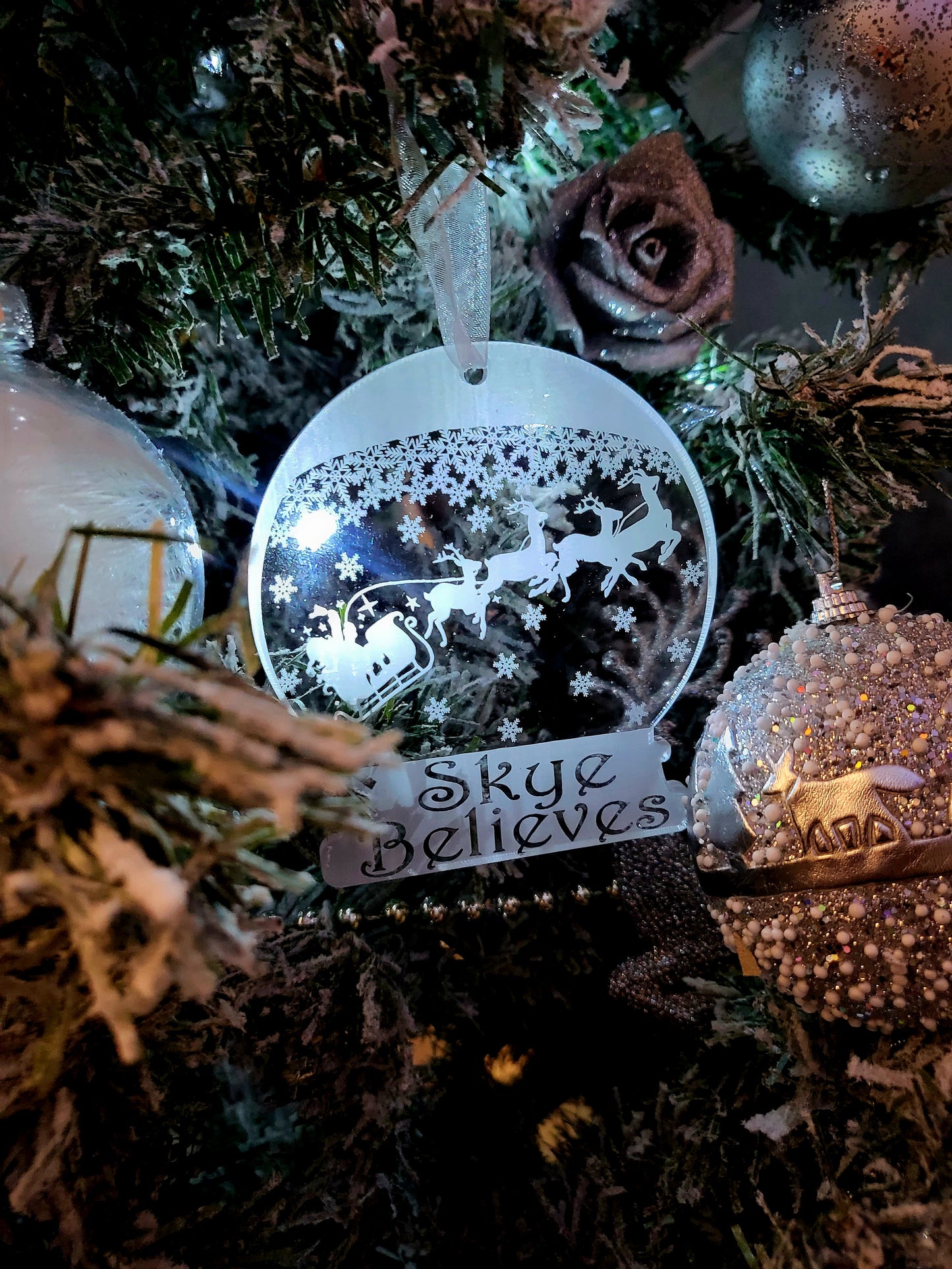 Personalised Snowglobe Tree Decoration