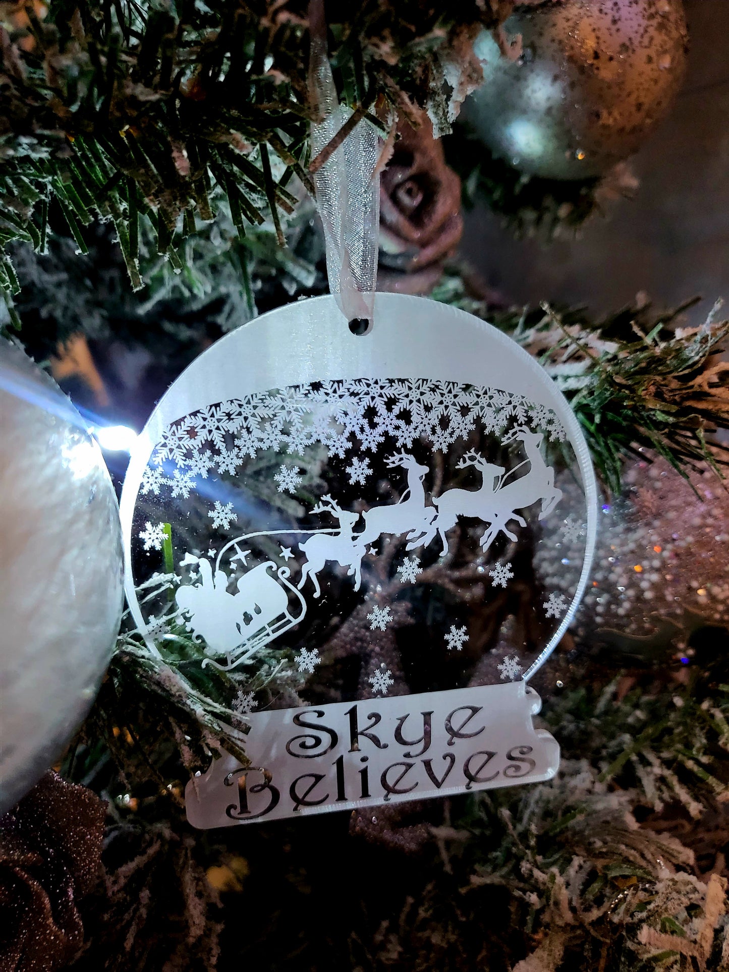 Personalised Snowglobe Tree Decoration