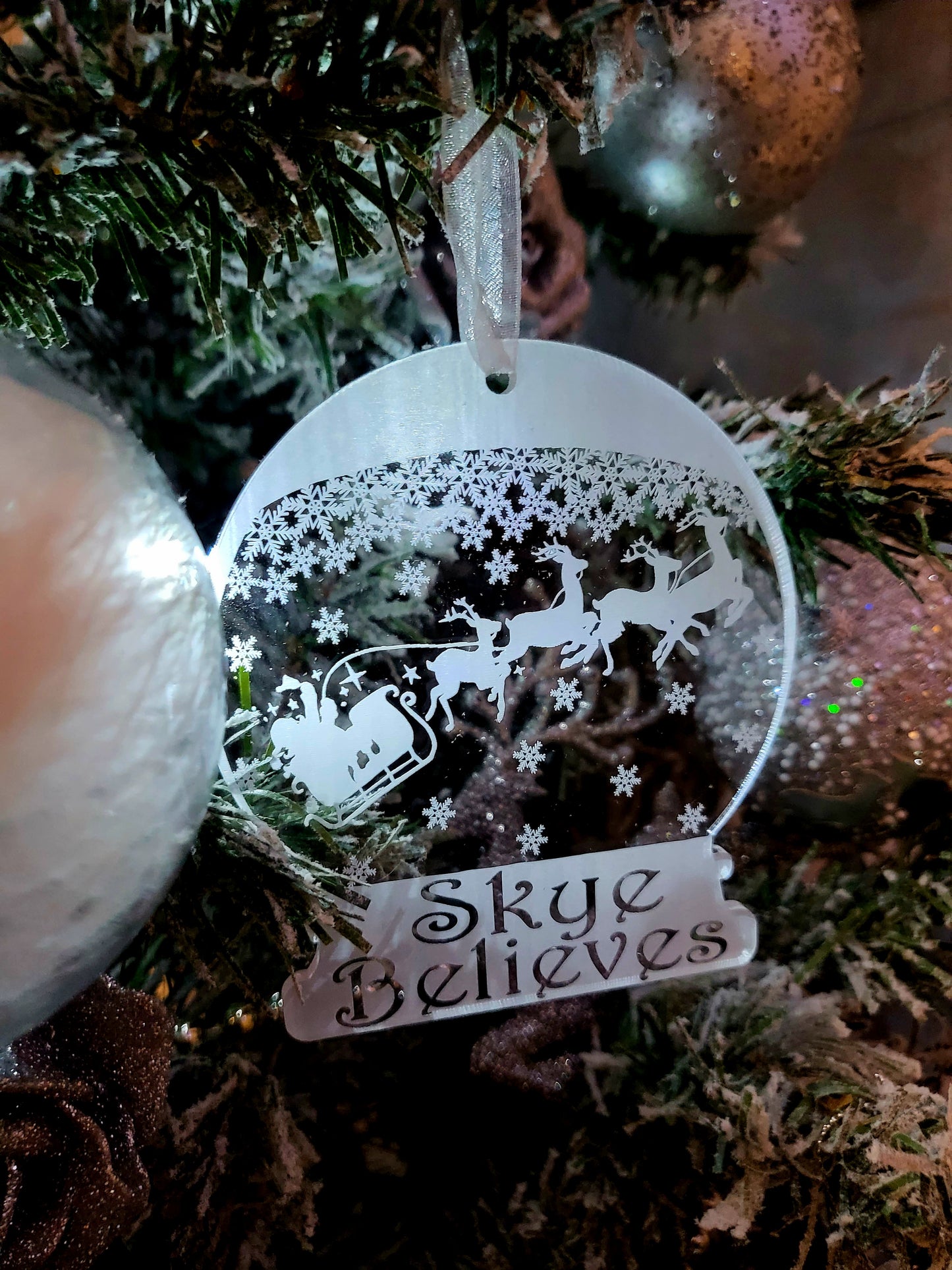 Personalised Snowglobe Tree Decoration