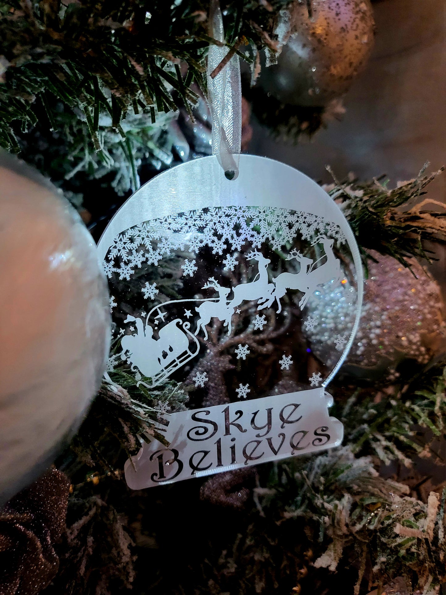 Personalised Snowglobe Tree Decoration