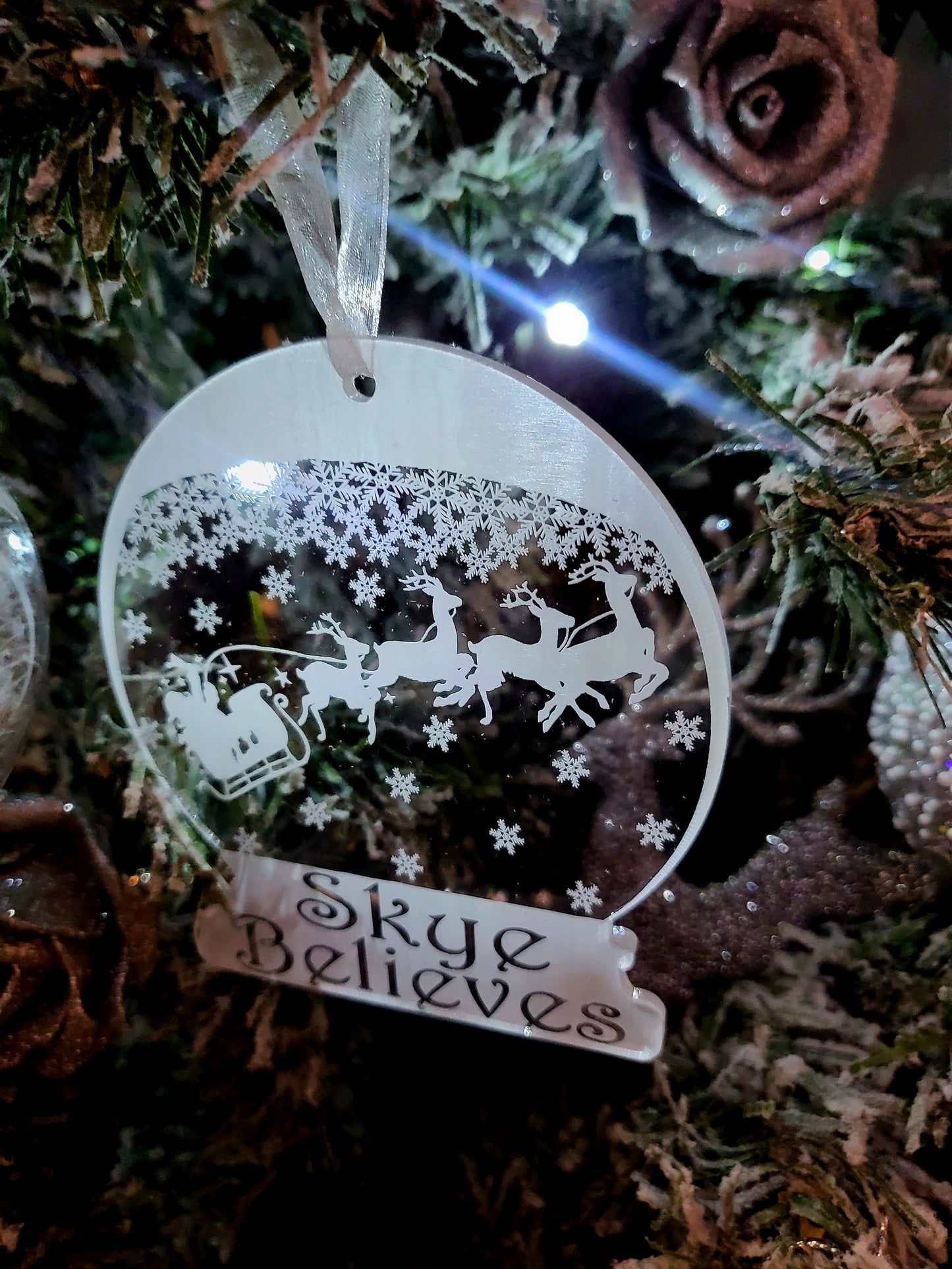 Personalised Snowglobe Tree Decoration