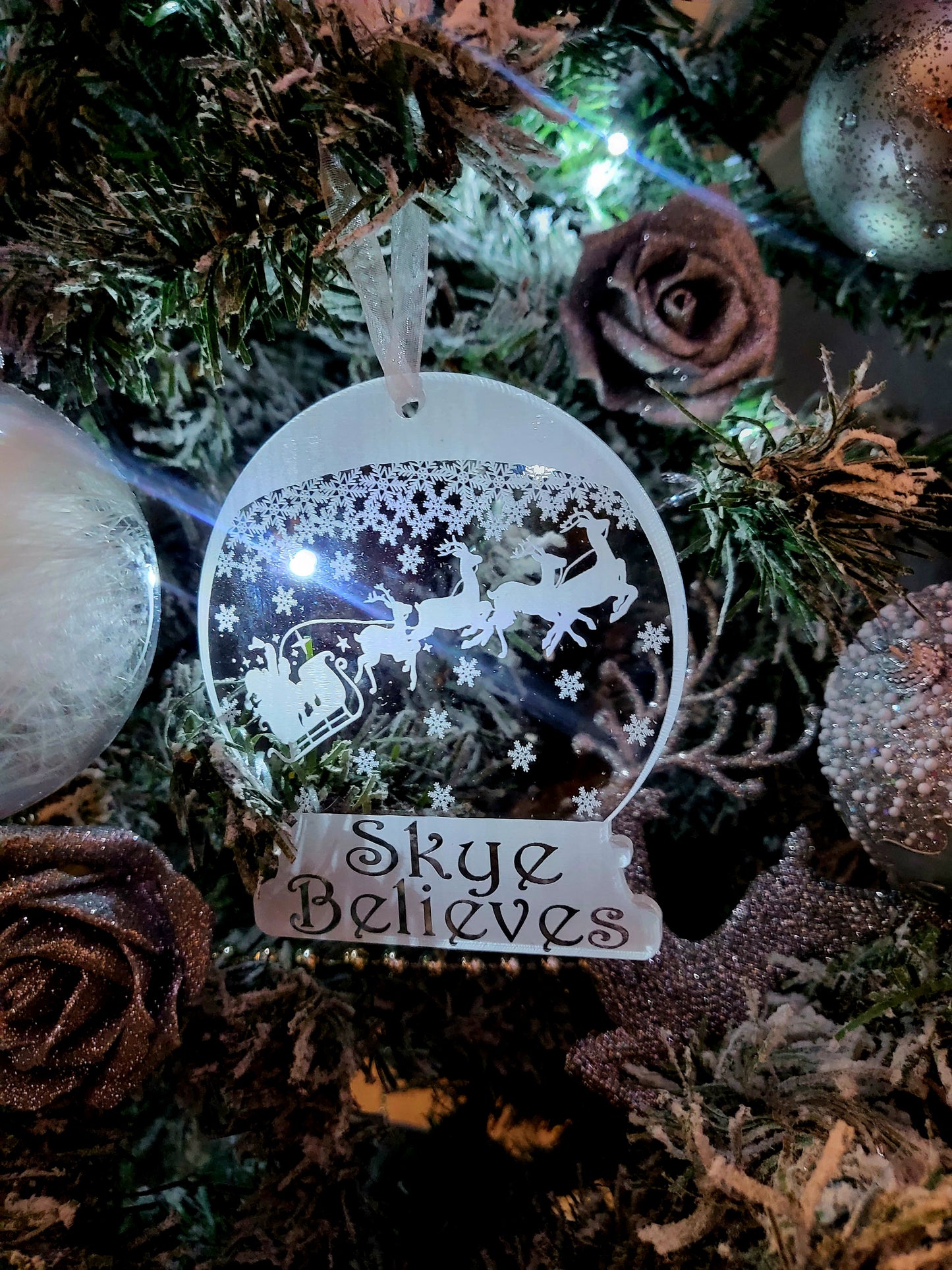 Personalised Snowglobe Tree Decoration