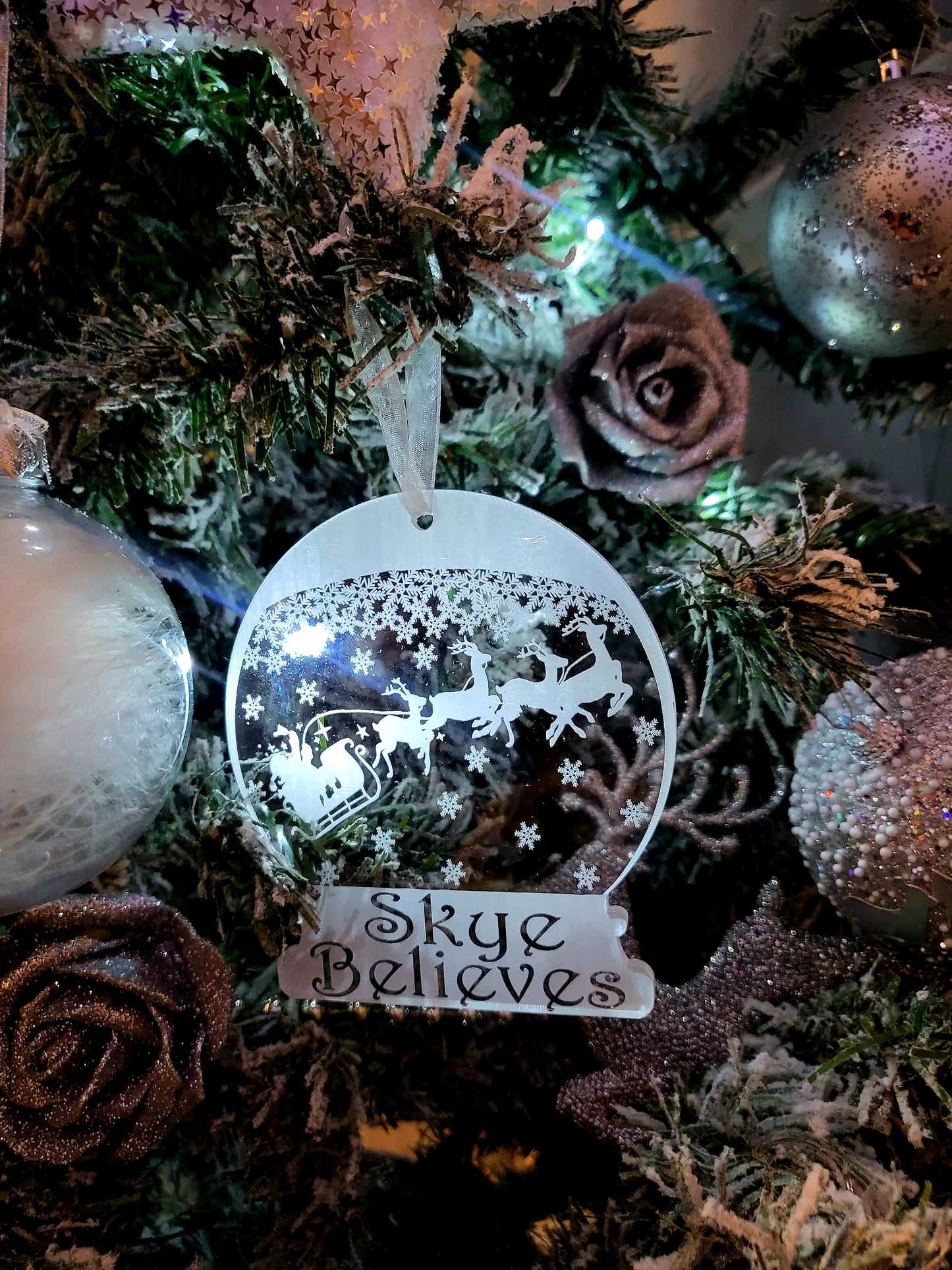 Personalised Snowglobe Tree Decoration