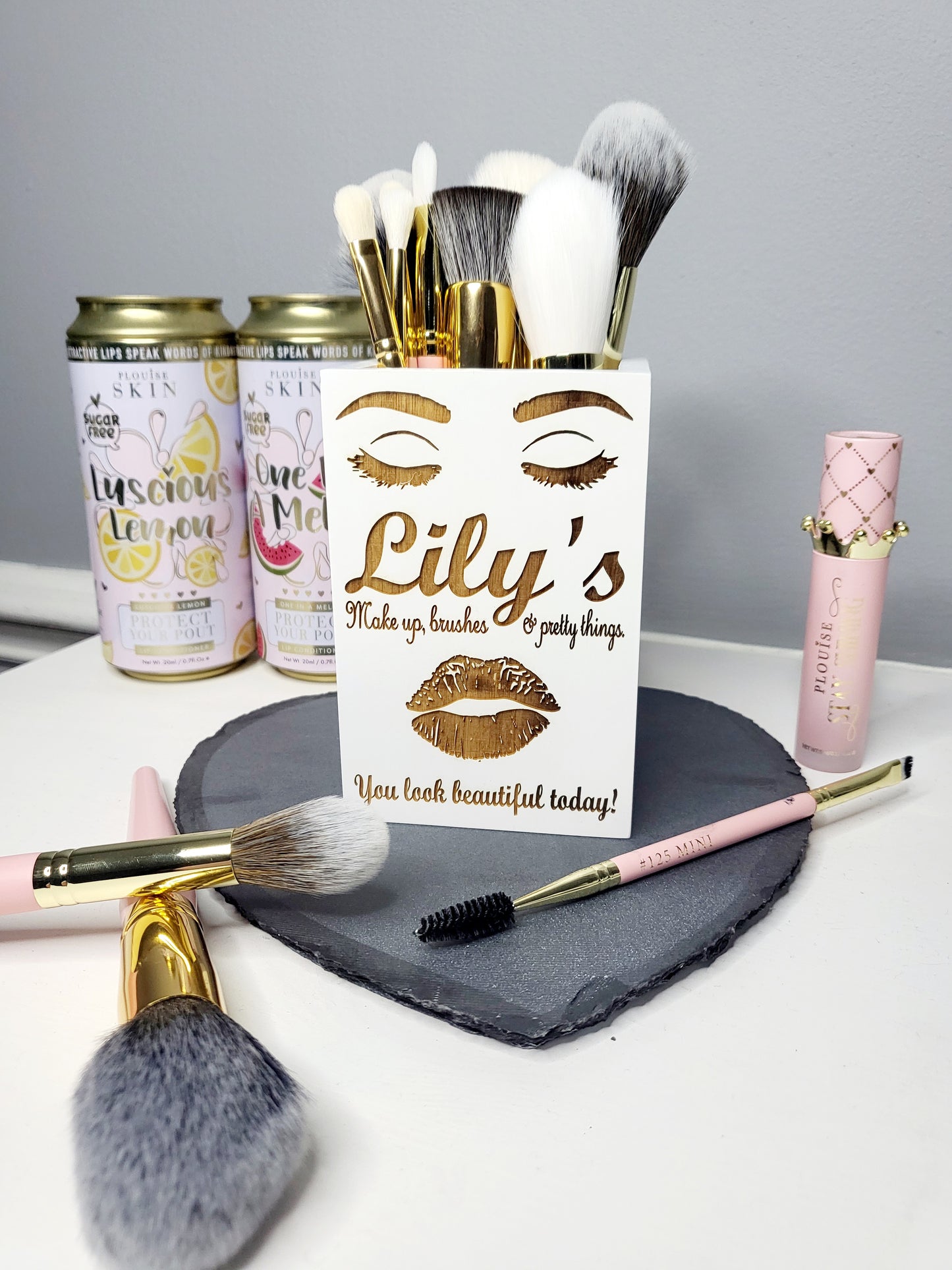 Personalised Makeup Brush Pot