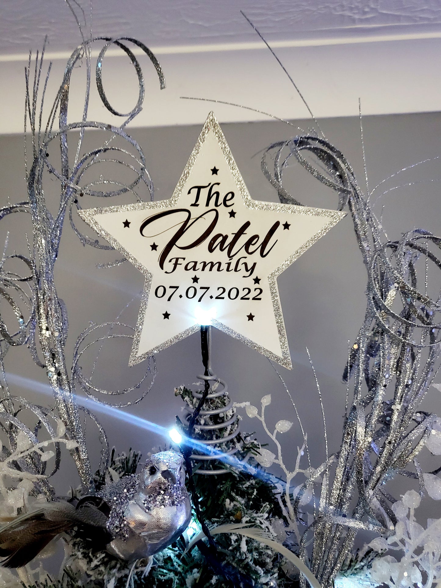 Personalised Star Christmas Tree Topper