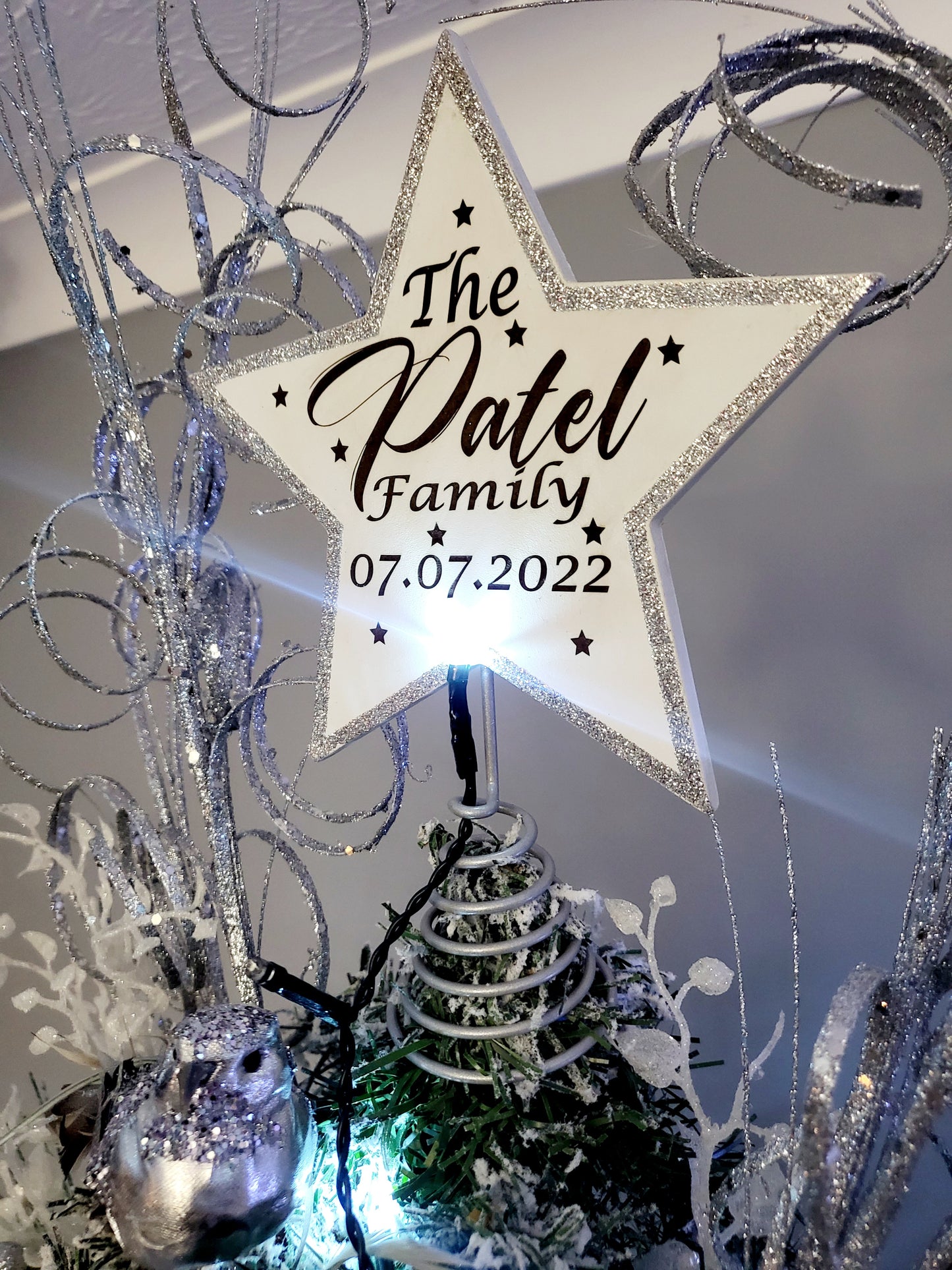 Personalised Star Christmas Tree Topper