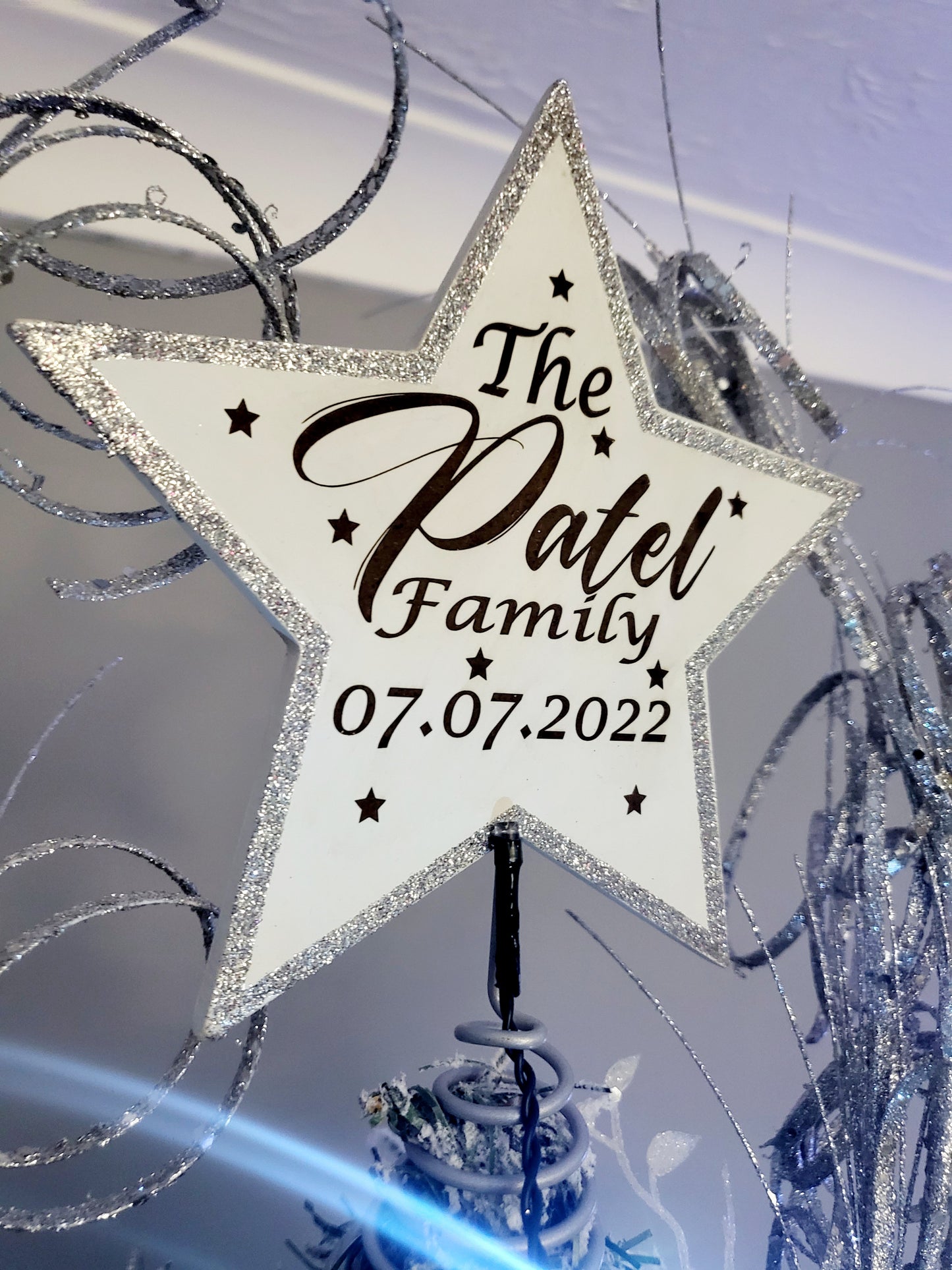 Personalised Star Christmas Tree Topper