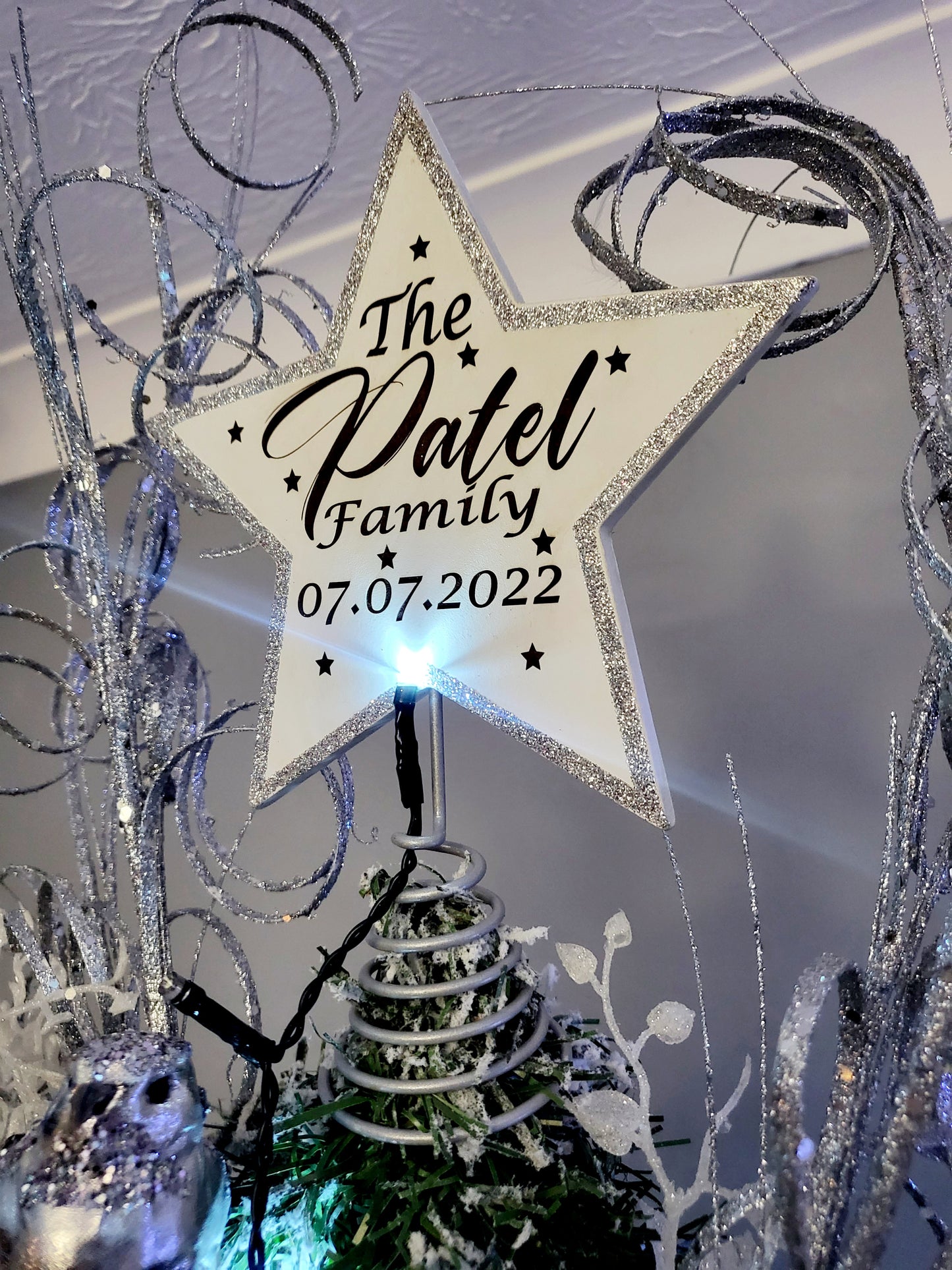 Personalised Star Christmas Tree Topper