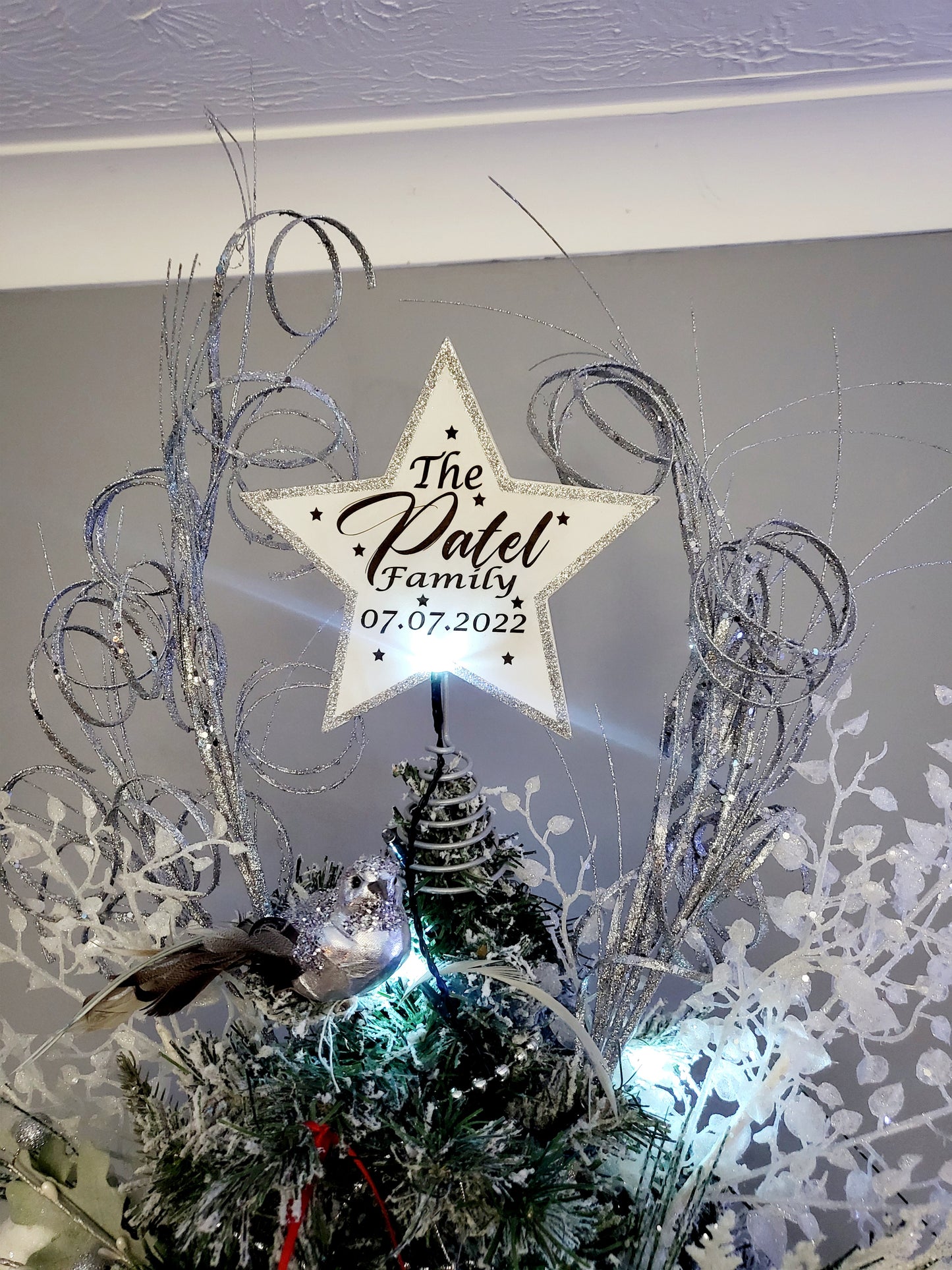 Personalised Star Christmas Tree Topper