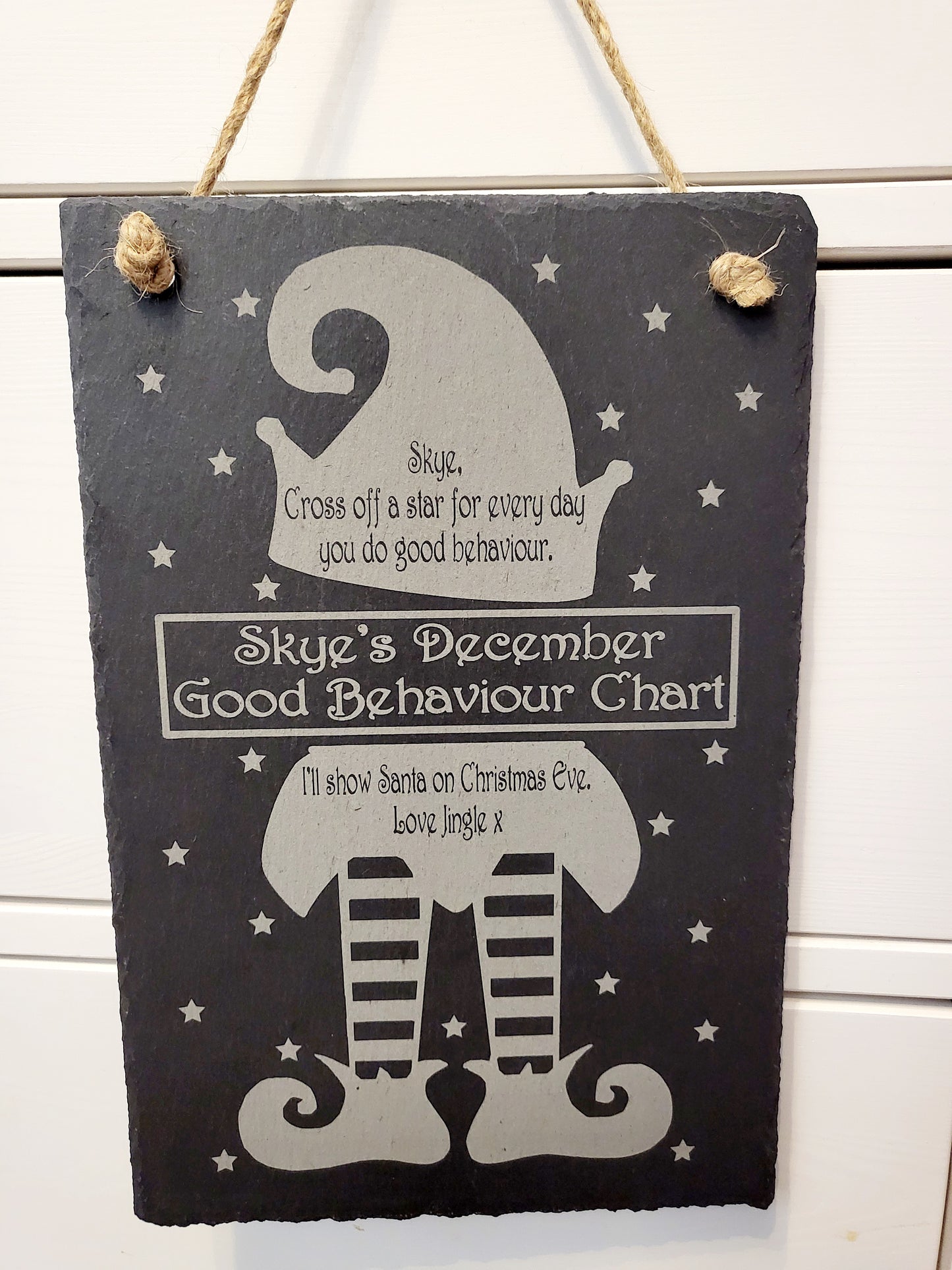 Personalised Christmas Good Behaviour Board