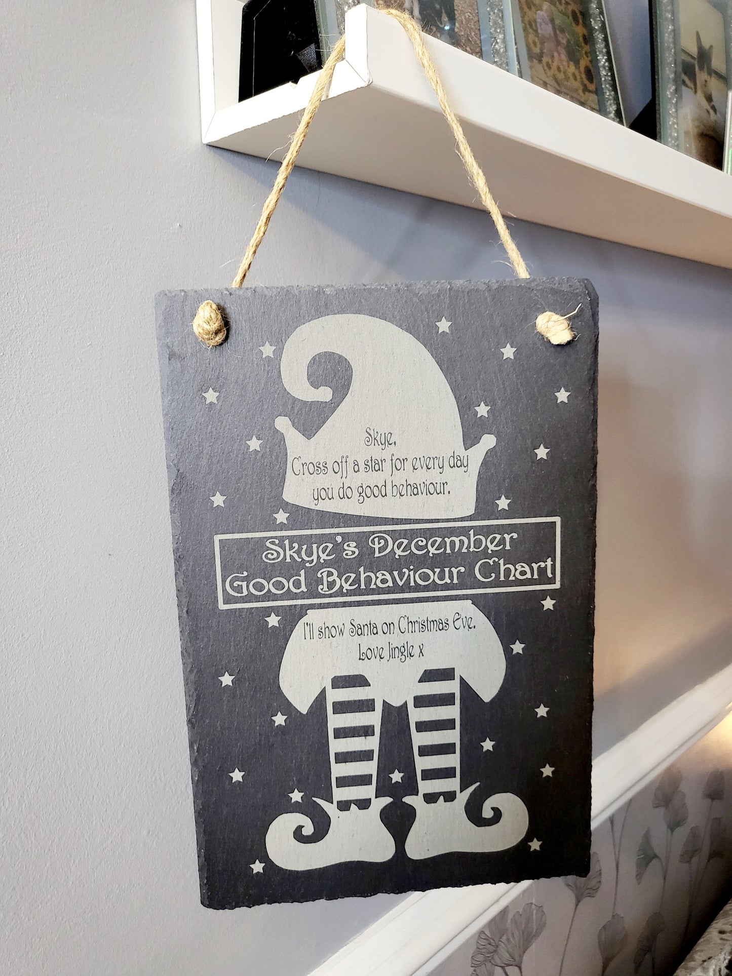 Personalised Christmas Good Behaviour Board