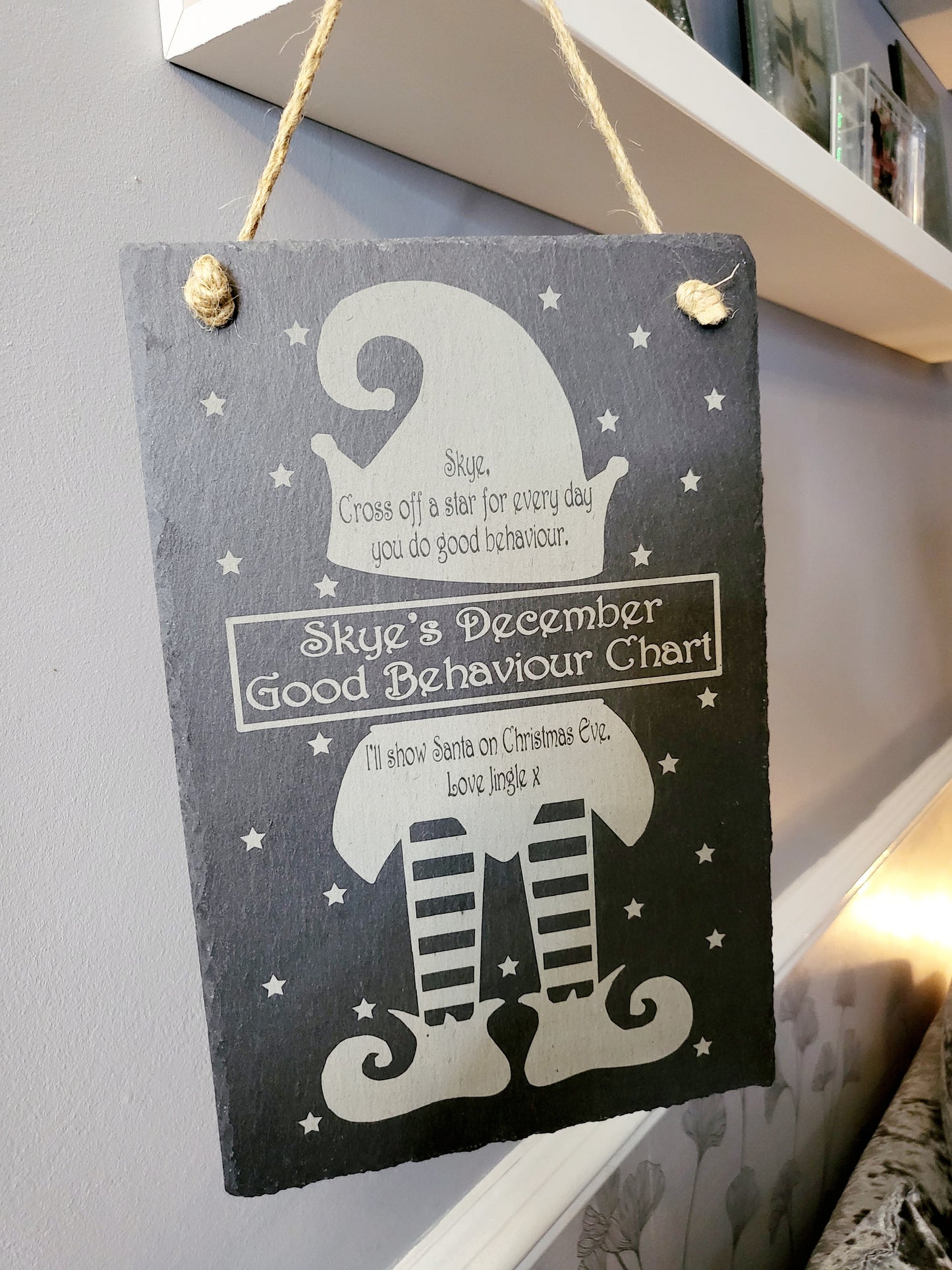 Personalised Christmas Good Behaviour Board