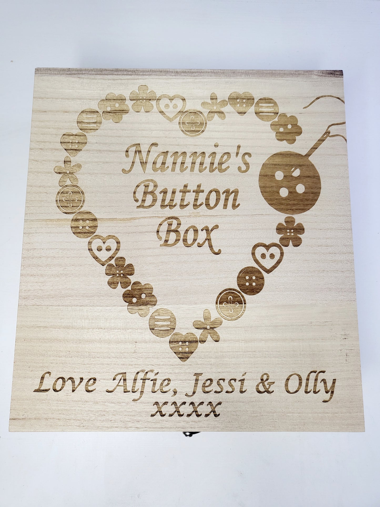 Personalised Button Storage Box