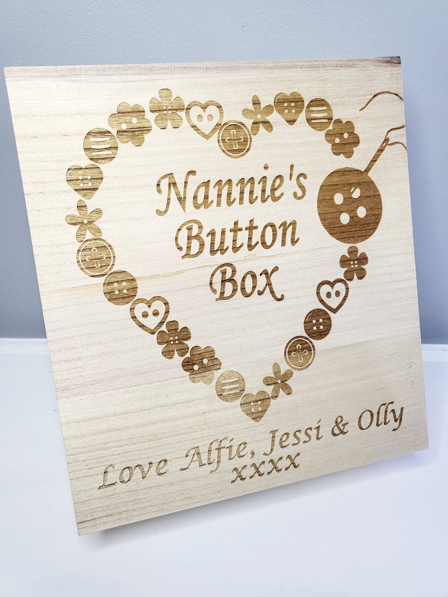 Personalised Button Storage Box