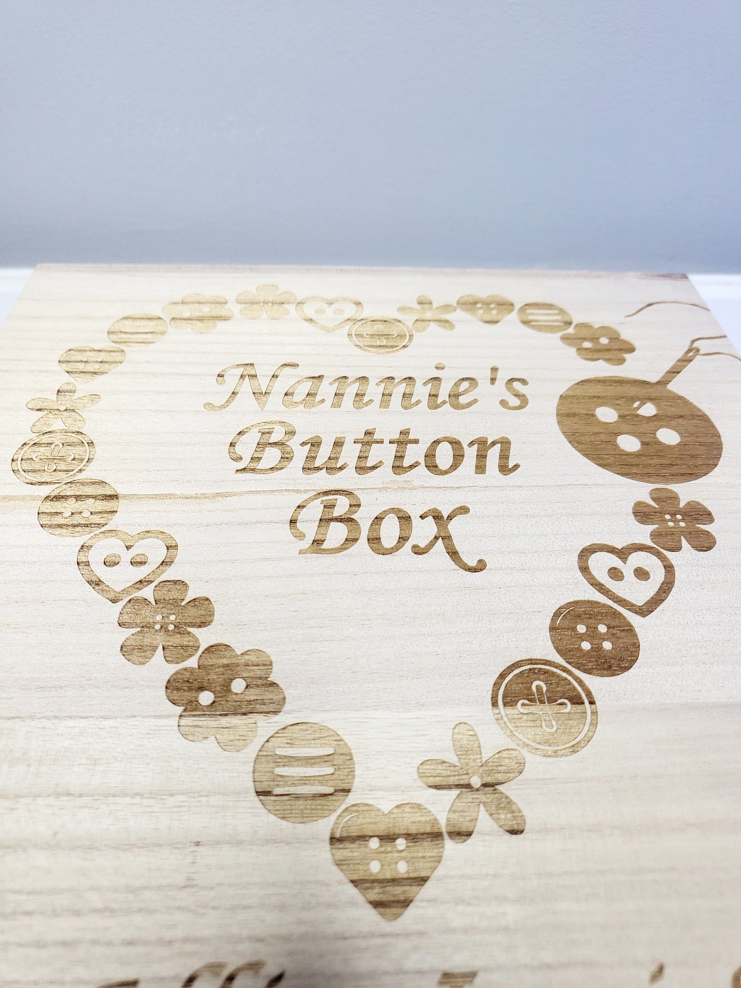 Personalised Button Storage Box