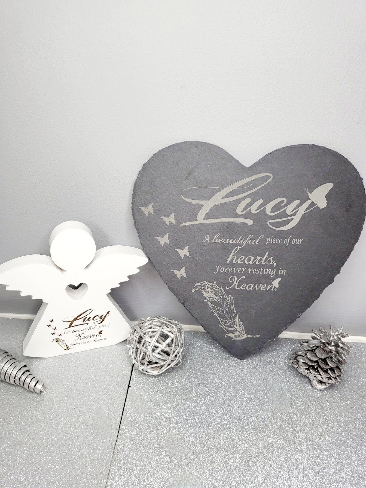 Personalised Memorial Keepsake Set, Grave and Home