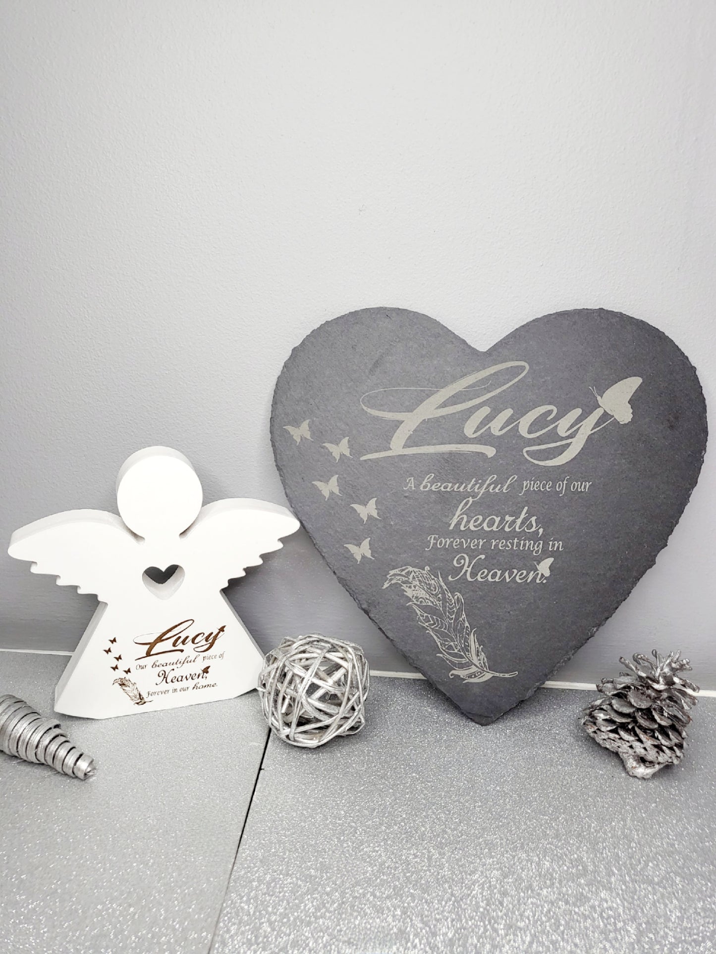 Personalised Memorial Keepsake Set, Grave and Home