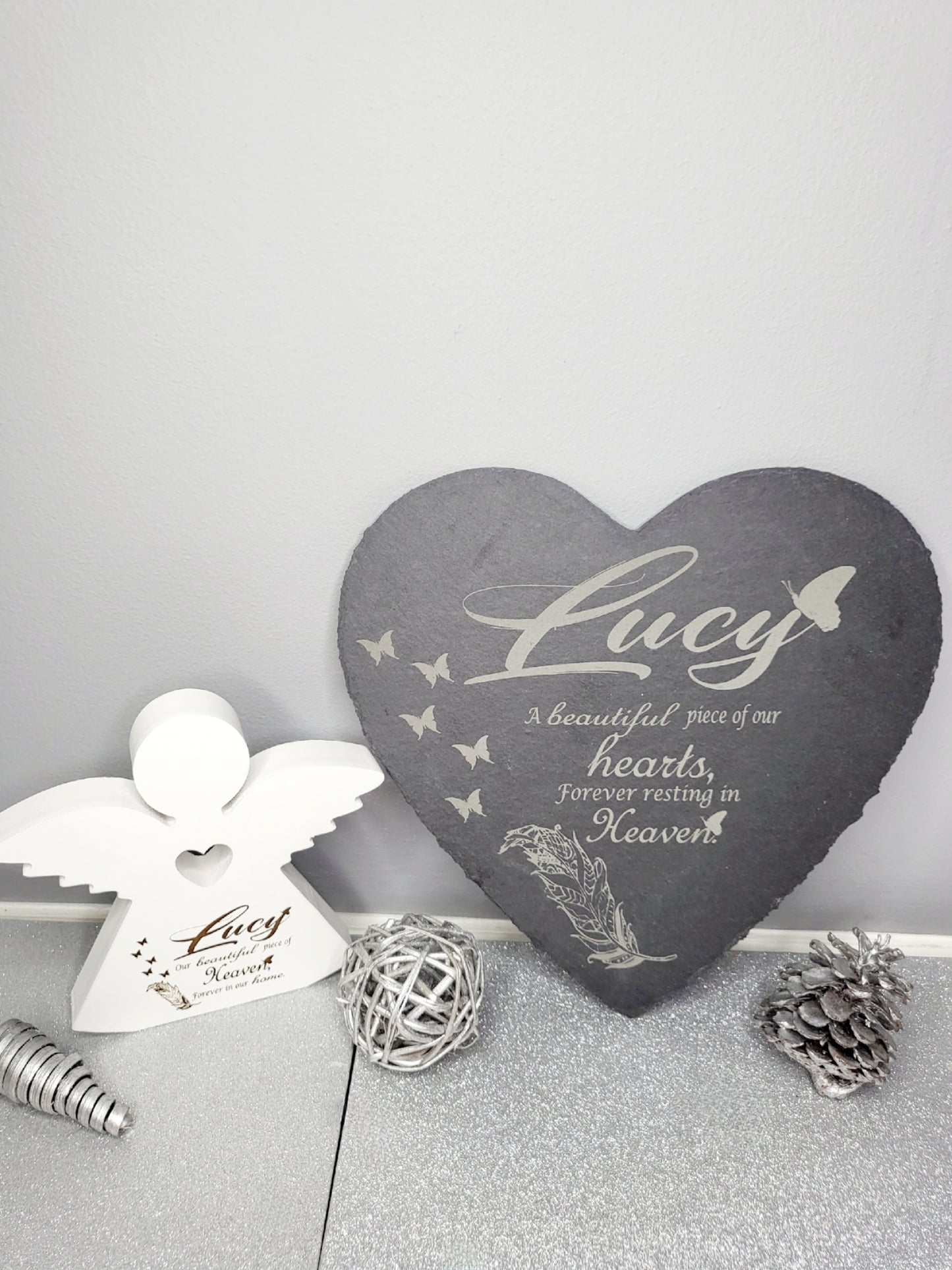 Personalised Memorial Keepsake Set, Grave and Home