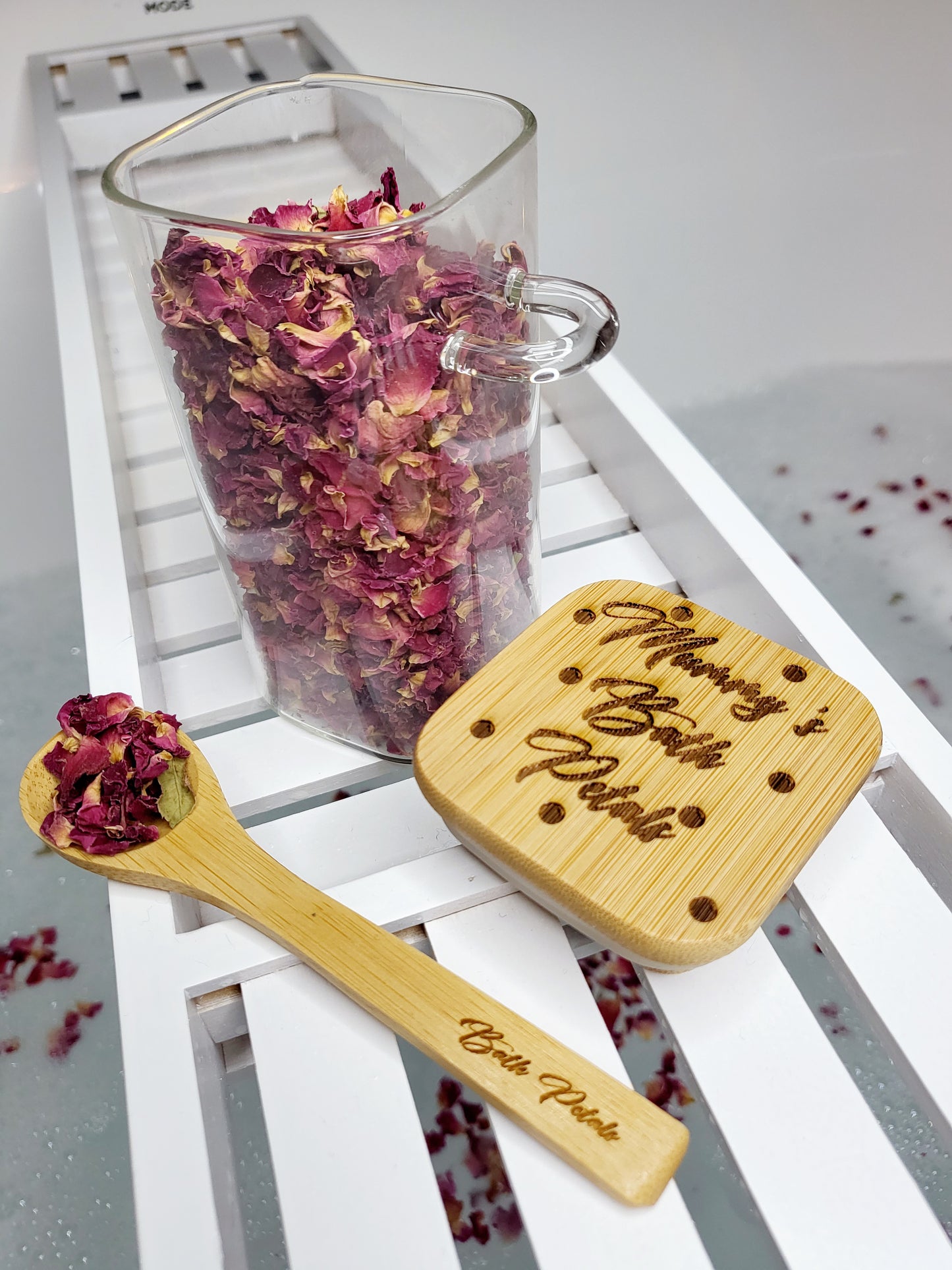 Personalised Bath Petal Jar with Spoon, Empty