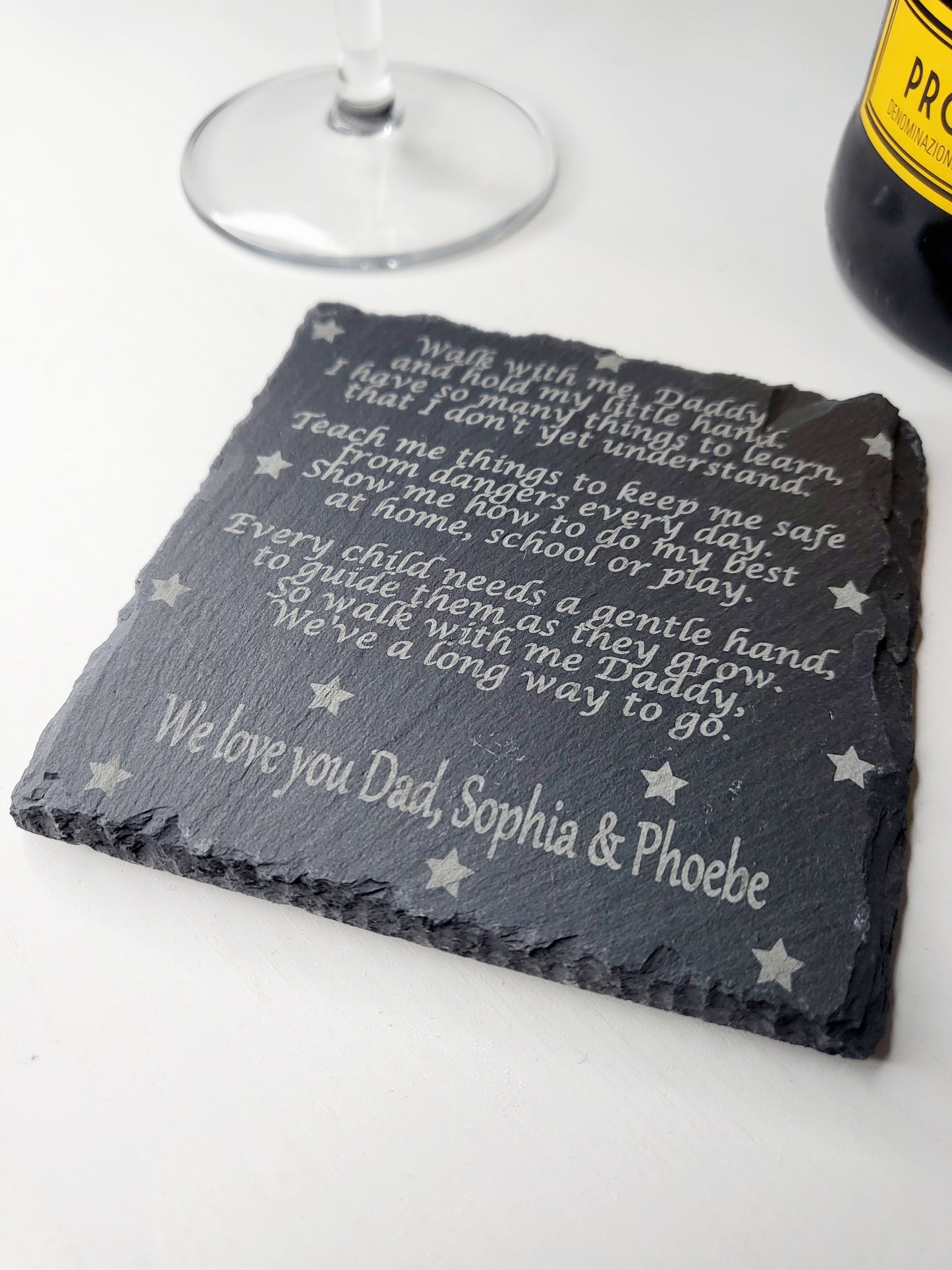 Father's Day Slate Coaster