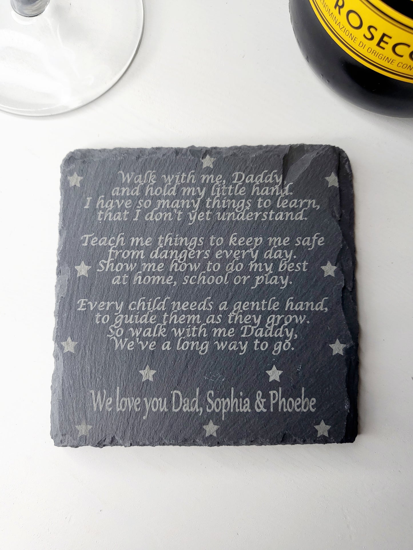 Father's Day Slate Coaster